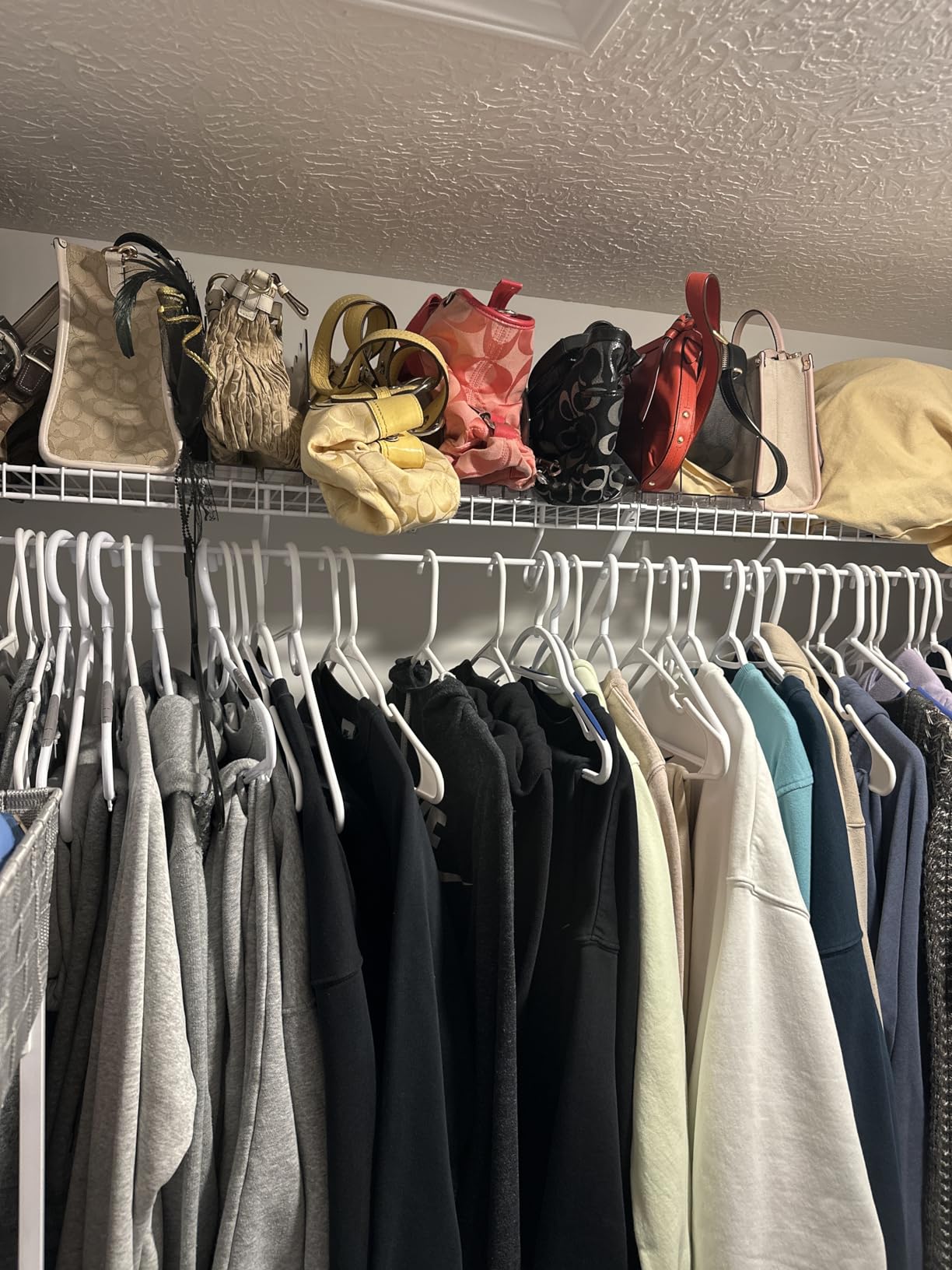 SPACEKEEPER Adjustable Shelf Divider for Closet, Clear Purse Organizers for Closet Acrylic Handbag Separators Storage Organizer Bookshelf Separator Dividers in Bedroom, Office customer photo 1