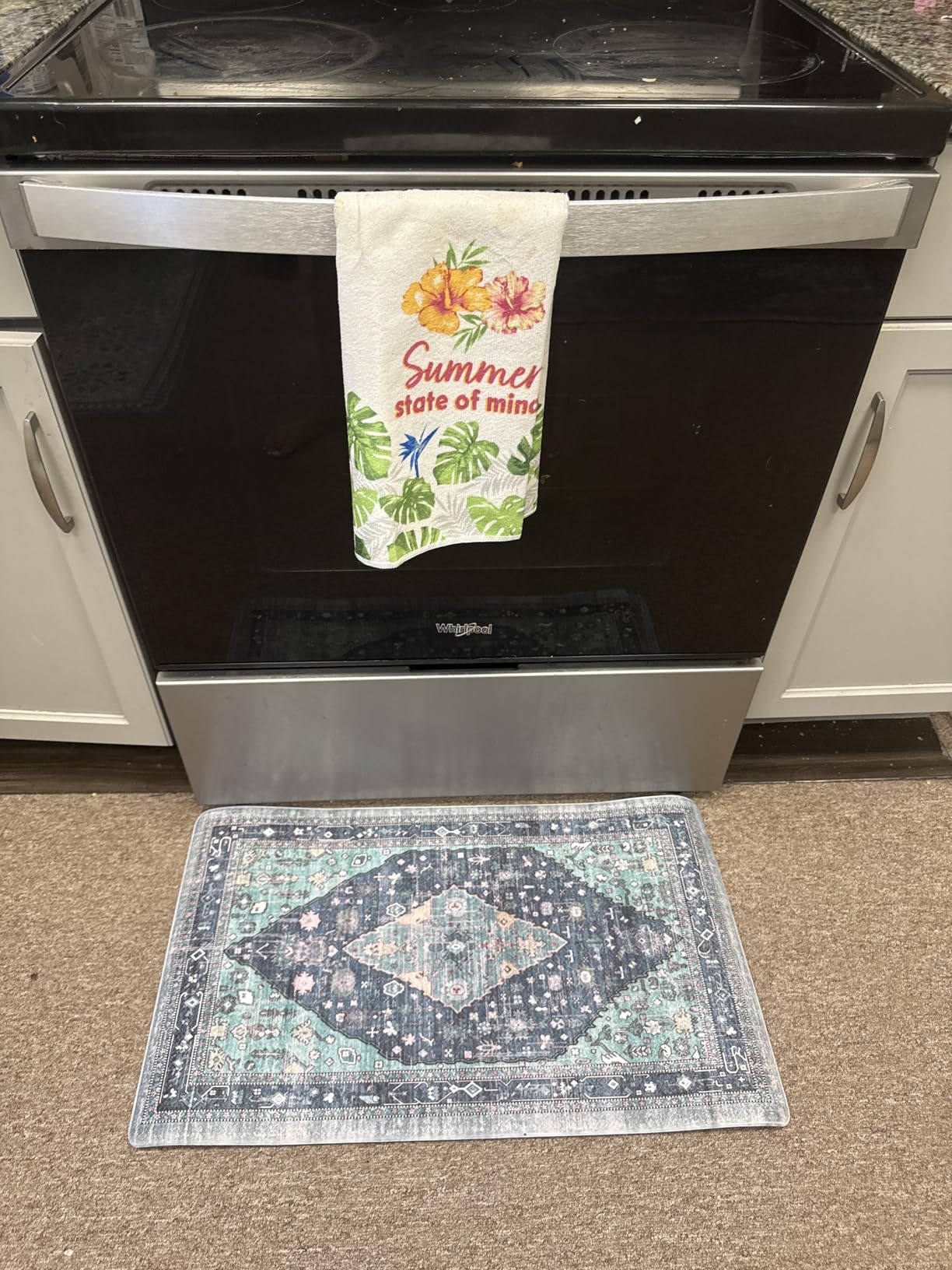 Collive Boho Kitchen Rugs Sets of 2 Fall Kitchen Mats for Floor Waterproof customer photo 1
