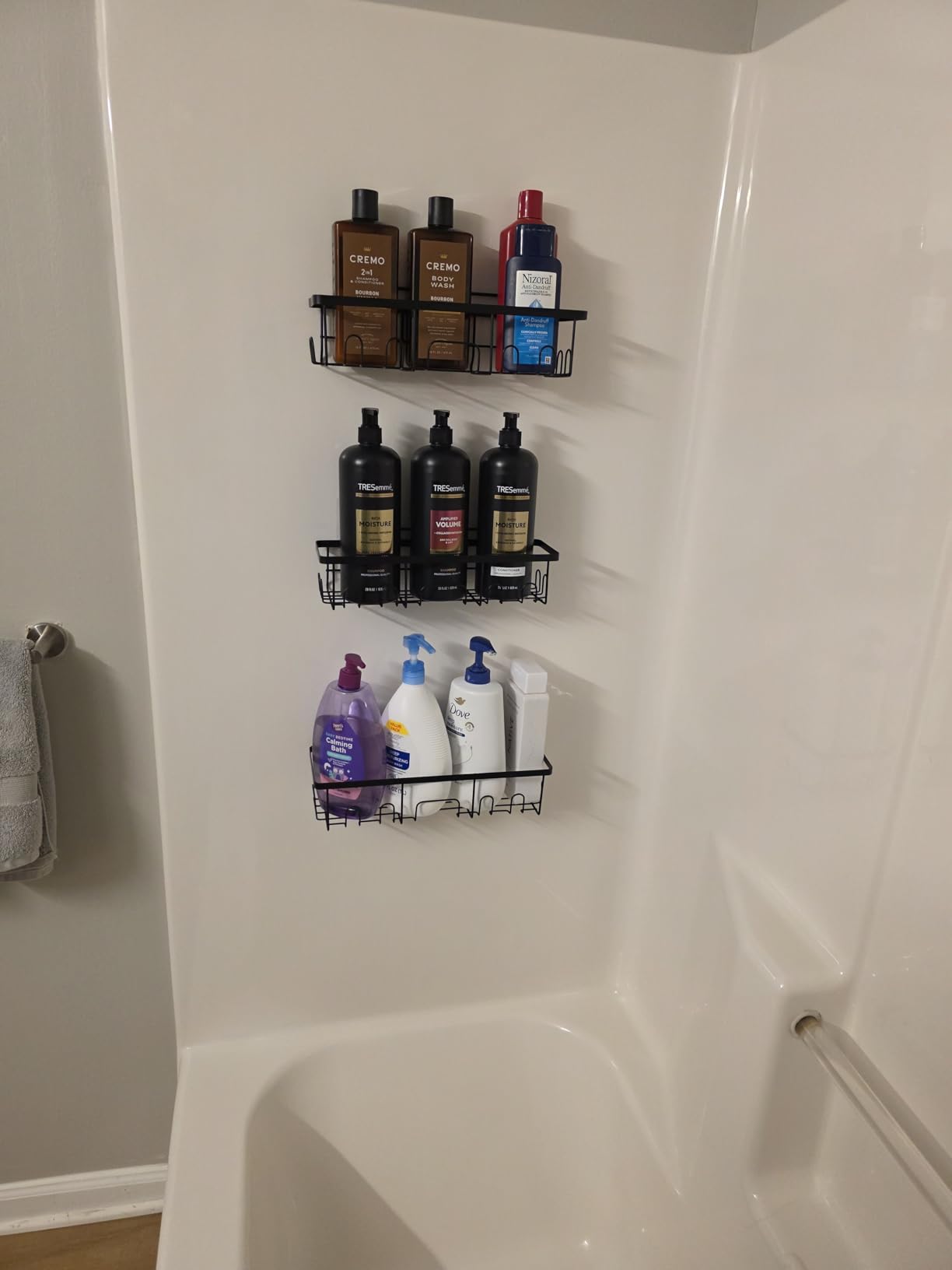 Veken Shower Caddy 6-Pack, Bathroom Organizers and Storage Shelves, Black customer photo 1