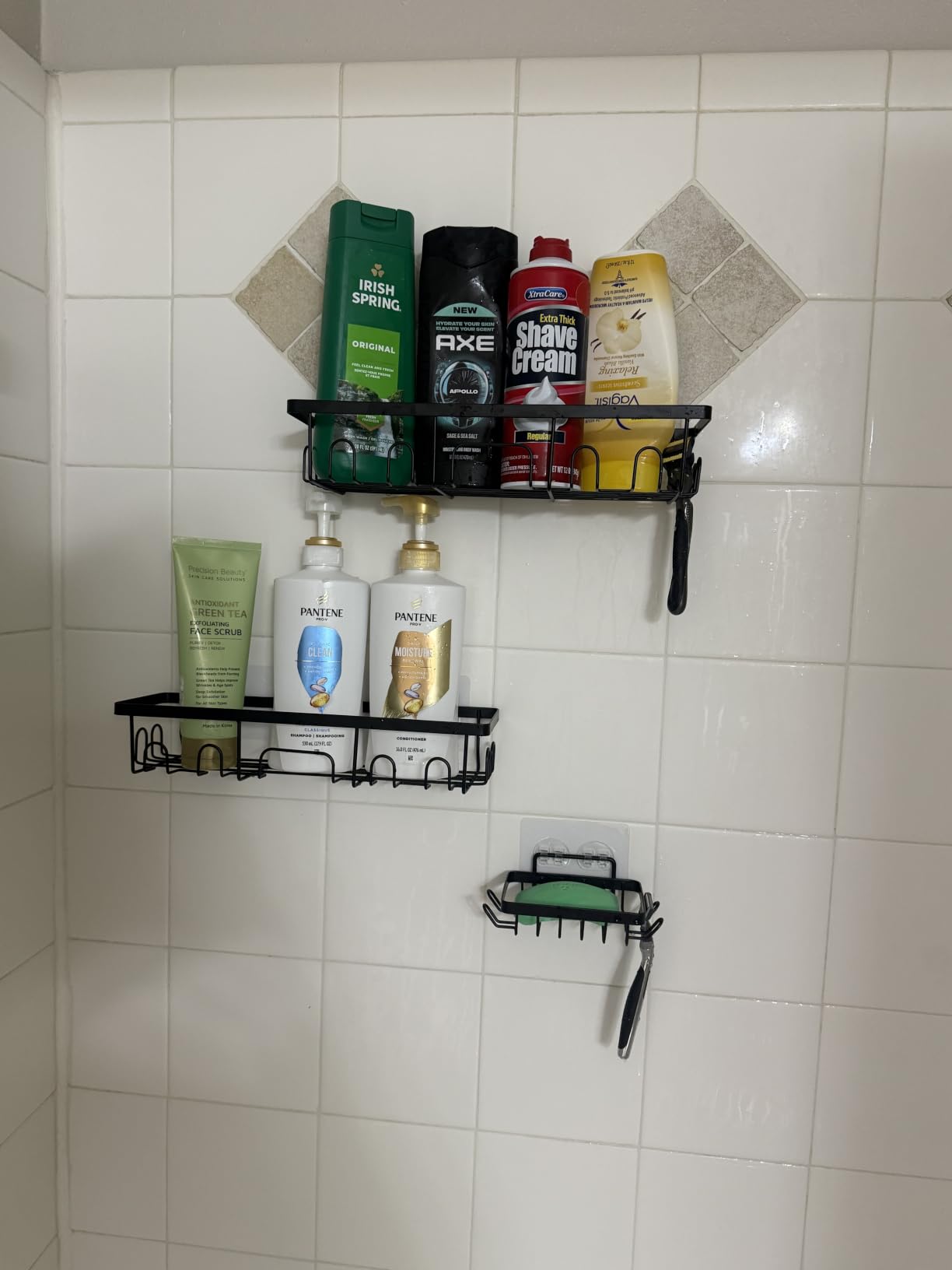 Veken Shower Caddy 6-Pack, Bathroom Organizers and Storage Shelves, Black customer photo 2
