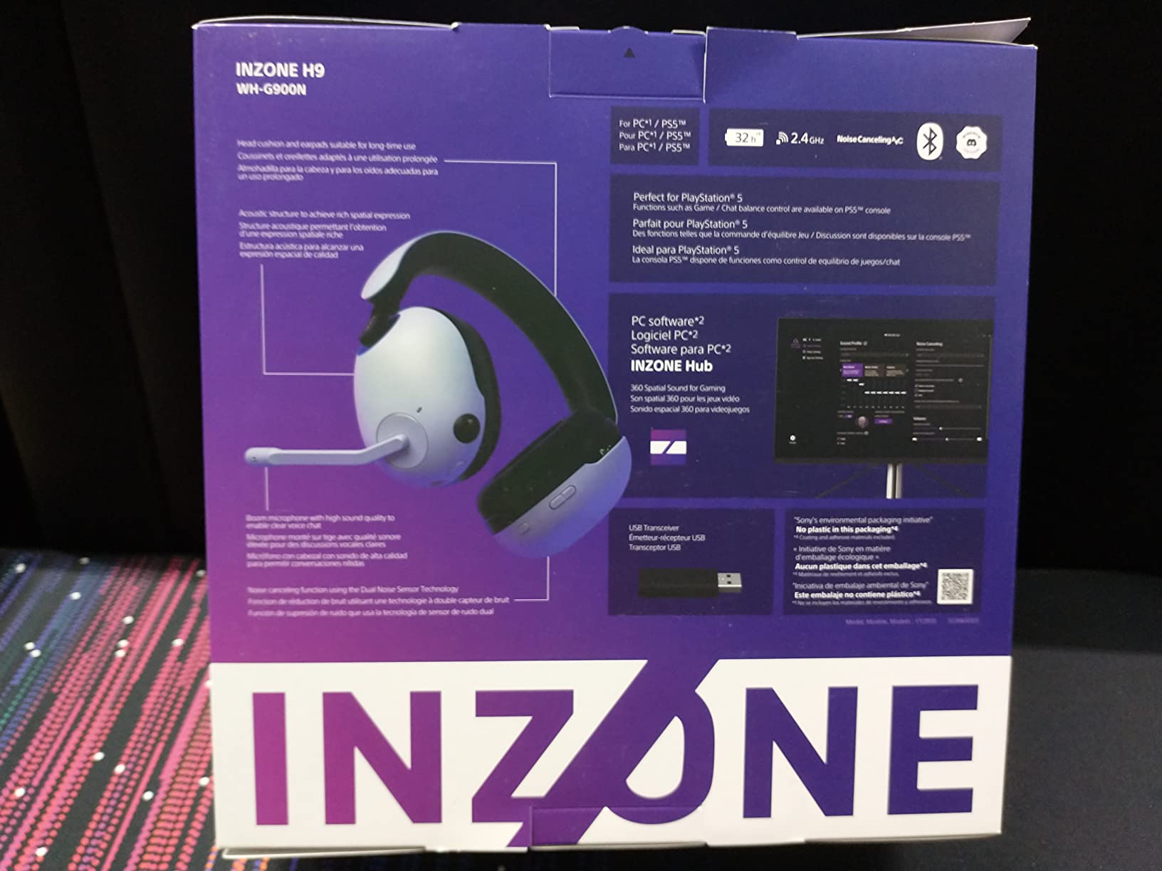 Sony INZONE H9 Wireless Over-Ear Noise Cancelling Gaming Headset, Black customer photo 2