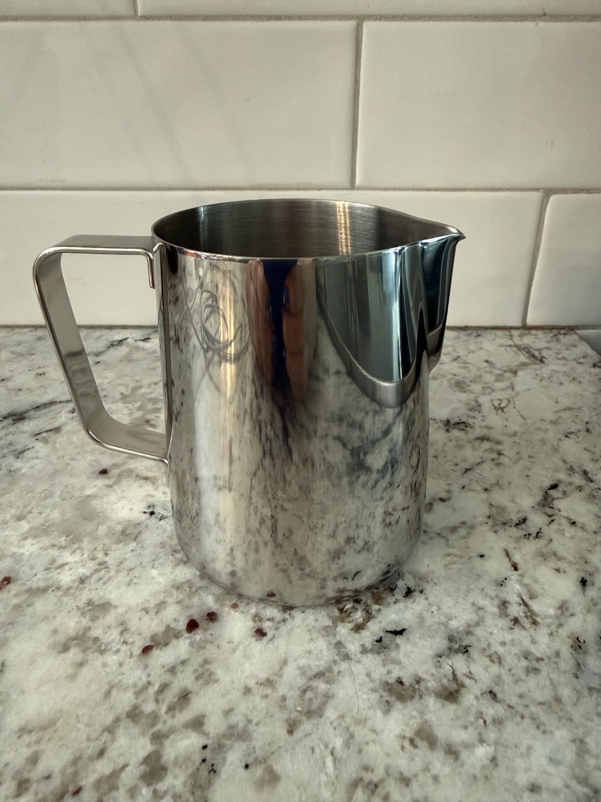 Amrules Milk Frothing Pitcher 12oz Frother Cup Barista Tools, Silver customer photo 1