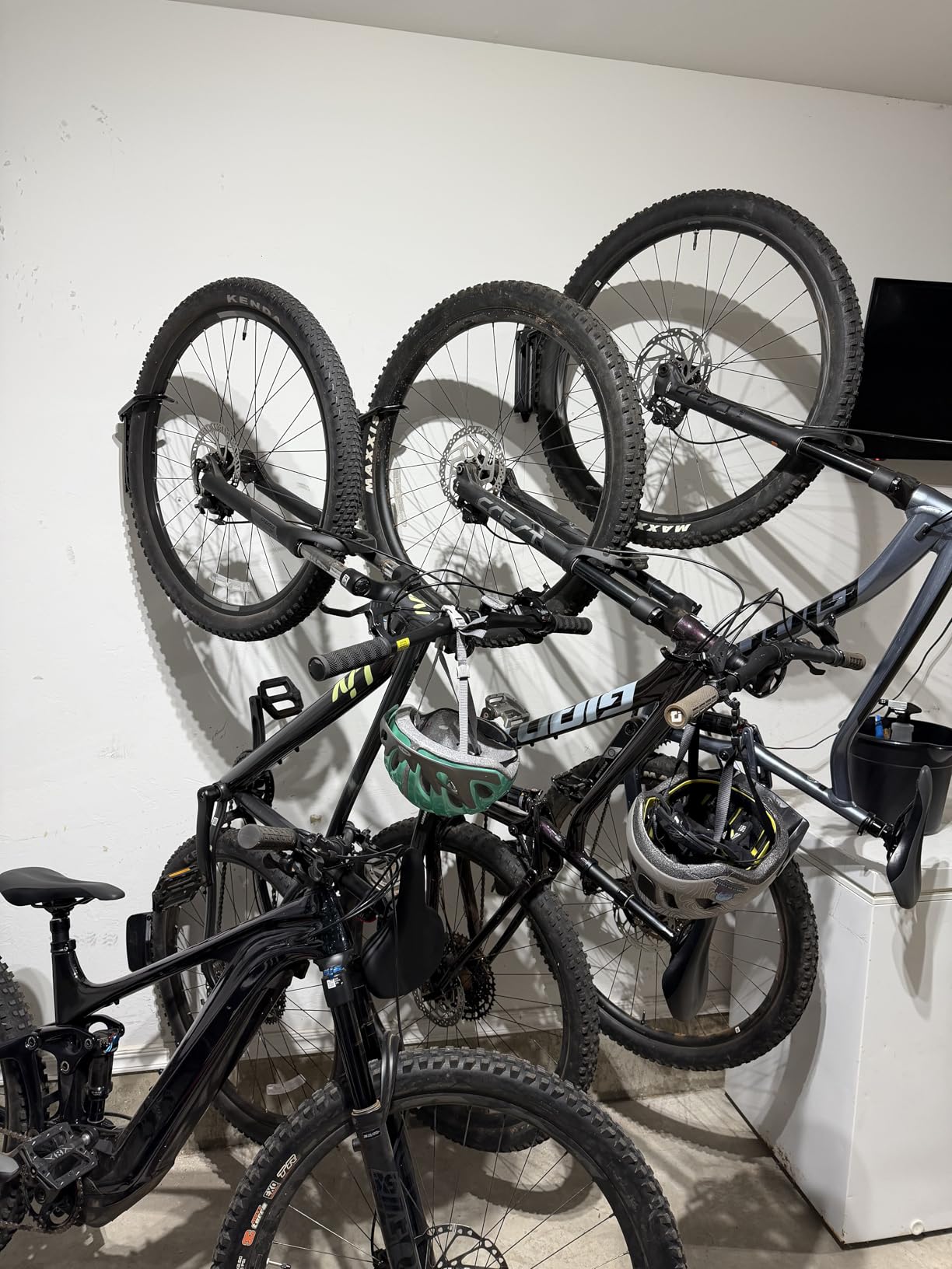 monTEK Swivel Bike Wall Mount, Bike Hangers for Garage, 2 Pack customer photo 2