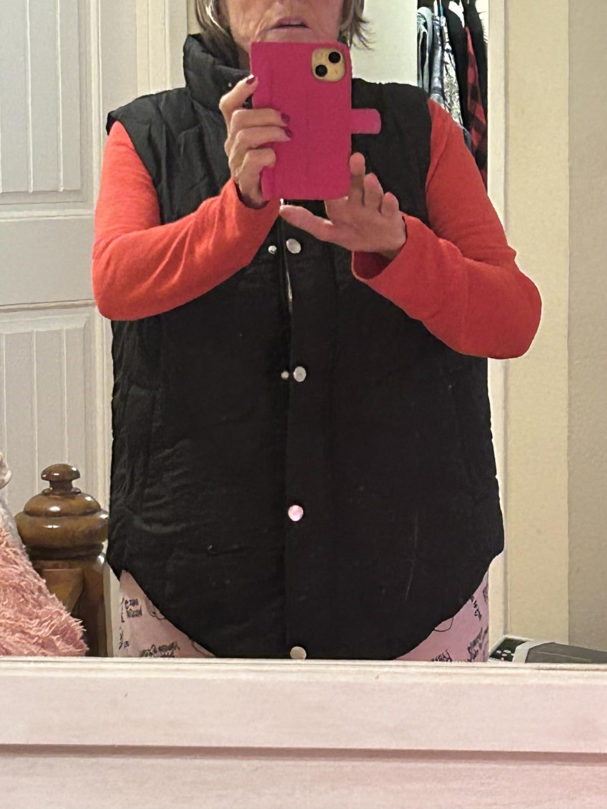 EVALESS Womens Lightweight Cropped Puffer Vest Quilted Sleeveless Jackets customer photo 2