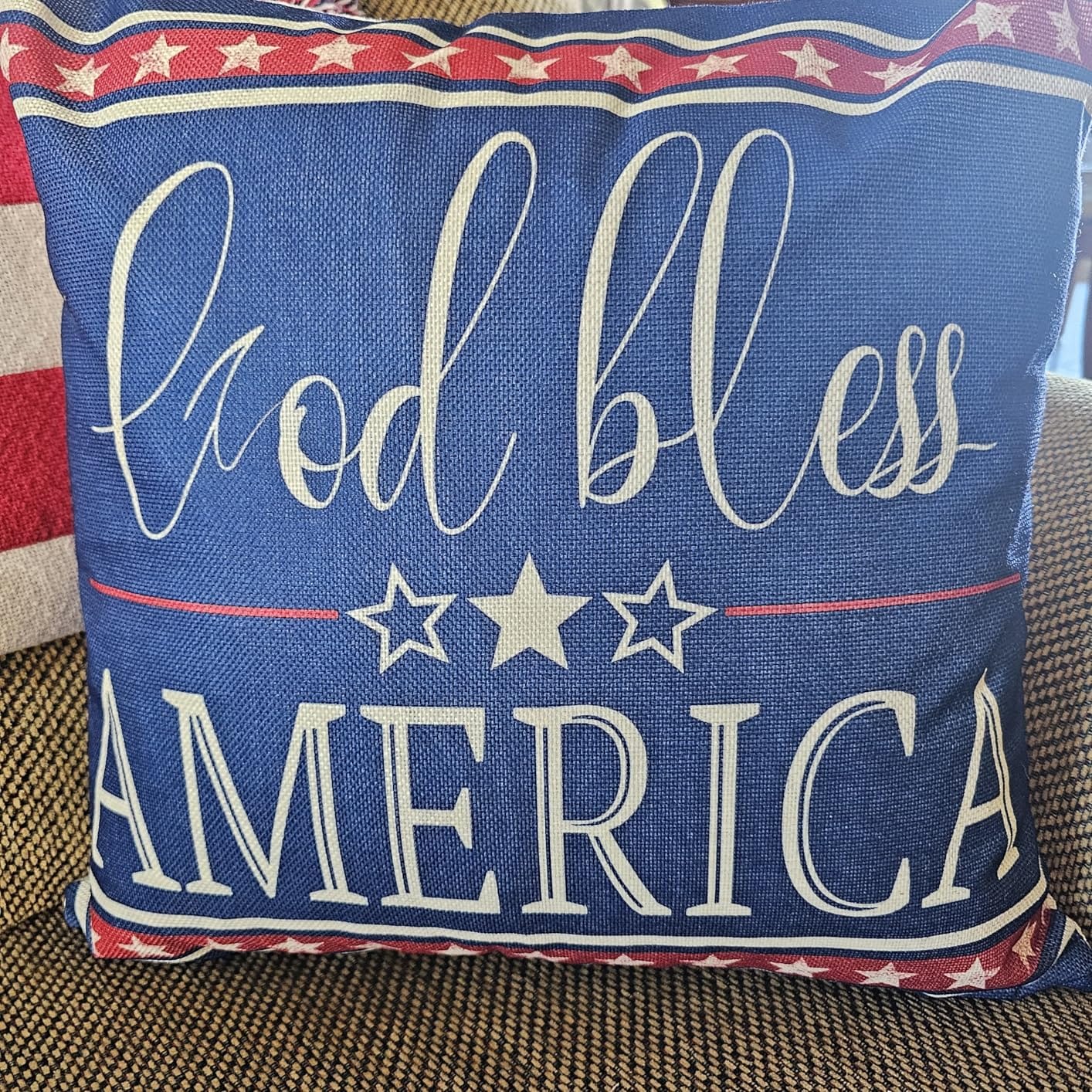 DULEFUN 4pcs Christmas Pillow Covers 18 x 18 Inch Red Green Plaid Dot Xmas Pillow Cushion Cases for Christmas Winter Holiday Decorations Throw Pillow Covers for Couch Sofa Home Farmhouse customer photo 1