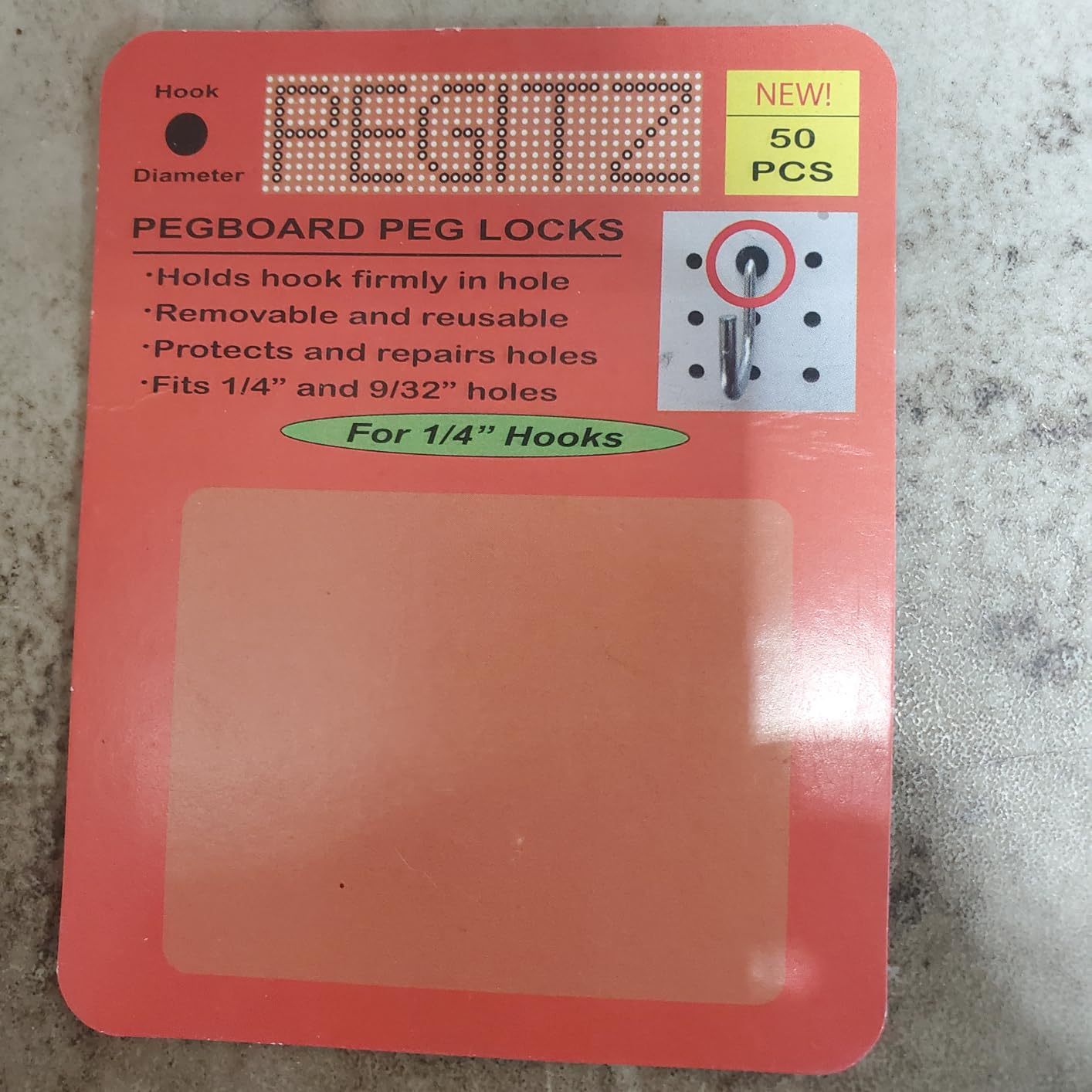 INCLY 176PCS Black Pegboard Hooks with Peg Locks, 1/4