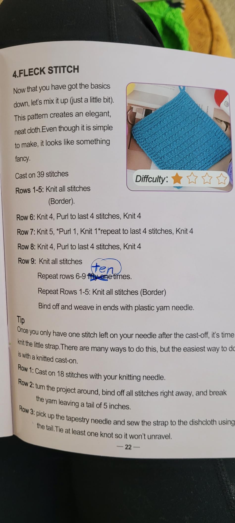 Aeelike Knitting Kit for Beginner Adult, Easy Dishcloth Knit Set, Color A customer photo 1