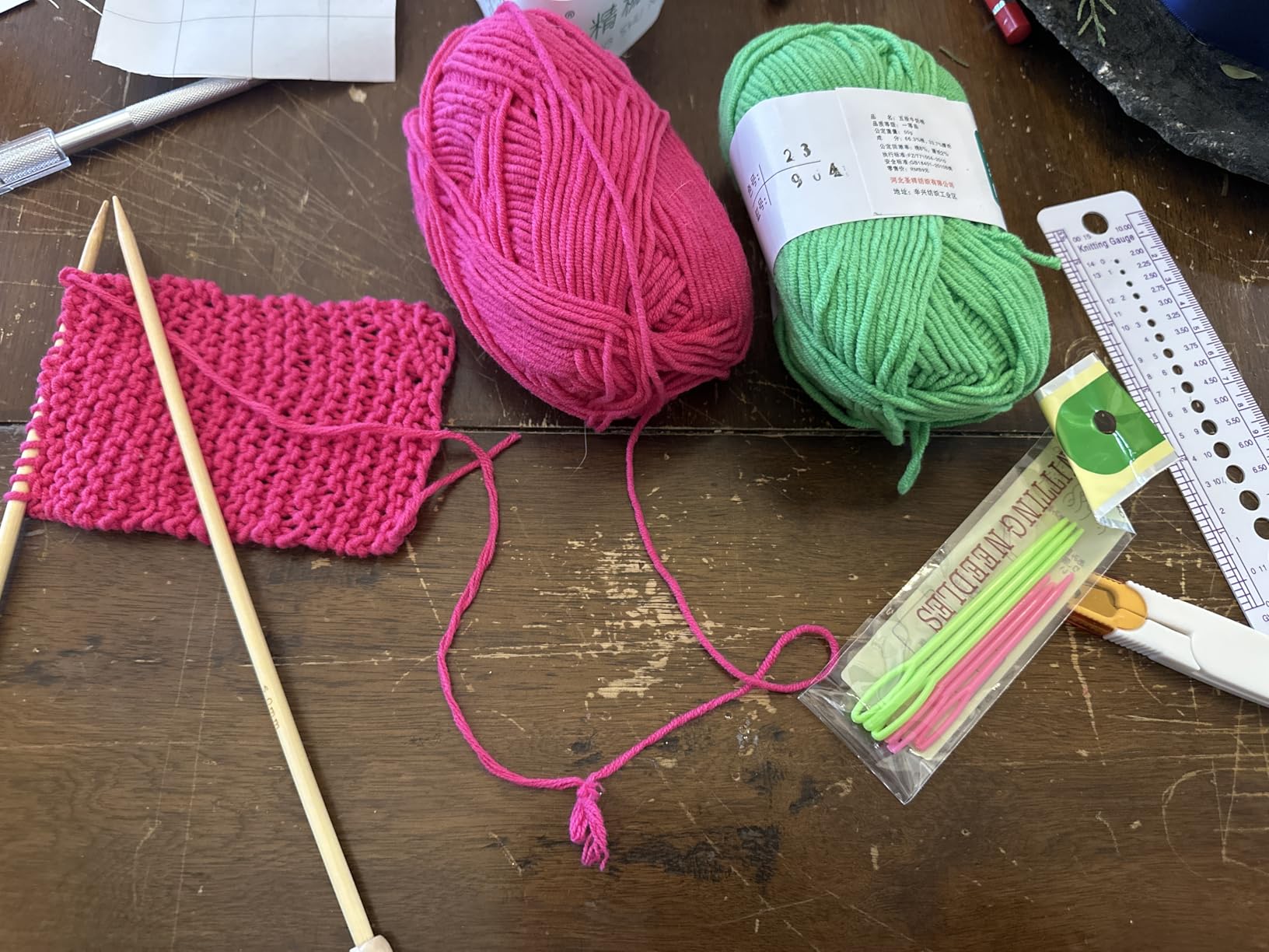 Aeelike Knitting Kit for Beginner Adult, Easy Dishcloth Knit Set, Color A customer photo 2