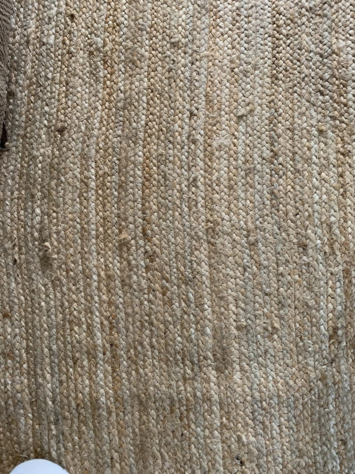 HOMEMONDE Solid Braided Jute Area Rug | Handwoven Reversible Natural Fiber Boho Farmhouse Carpet for Living Room, Bedroom & Dining Room | 8' x 10' | Natural customer photo 1