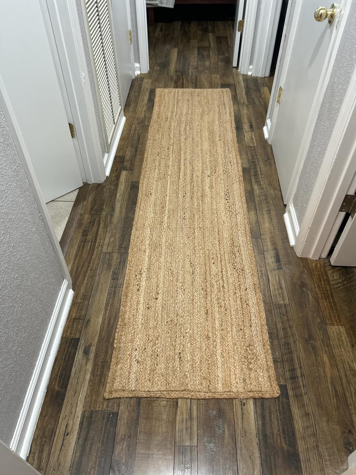 HOMEMONDE Solid Braided Jute Area Rug | Handwoven Reversible Natural Fiber Boho Farmhouse Carpet for Living Room, Bedroom & Dining Room | 8' x 10' | Natural customer photo 2