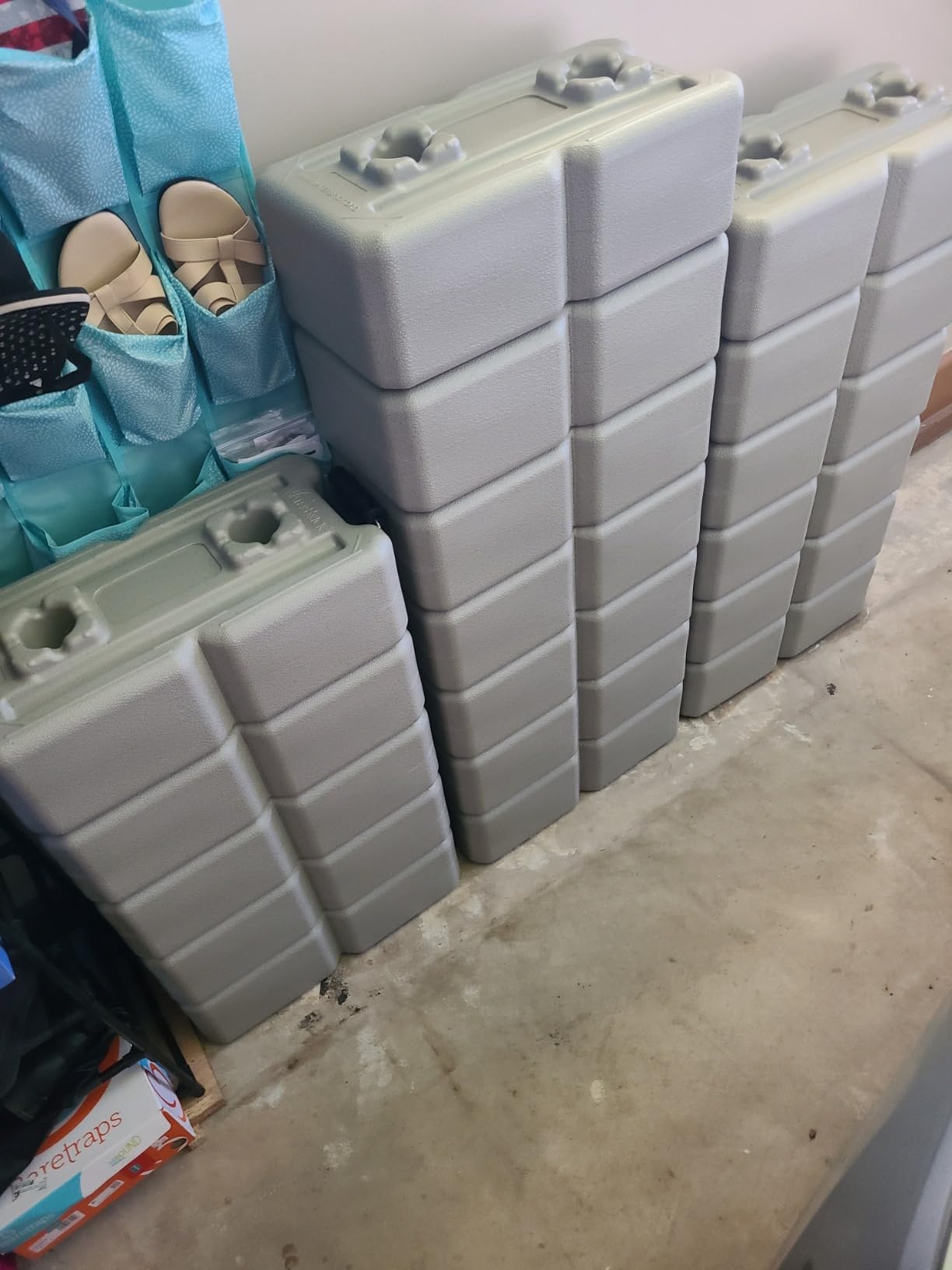 WaterBrick International Water Storage Containers for Emergency Water Storage | 8-Pack of Stackable 3.5 Gallon Water Container Bricks | Food-Grade HDPE Plastic | BPA-Free | STD Tan customer photo 1