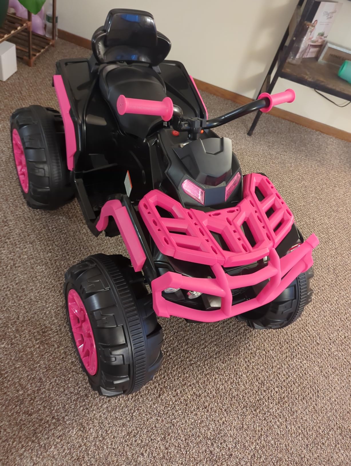 Best Choice Products 12V Kids Ride-On Electric ATV, 4-Wheeler Quad Car Toy w/Bluetooth Audio, 3.7mph Max Speed, Treaded Tires, LED Headlights, Radio - Hot Pink customer photo 1