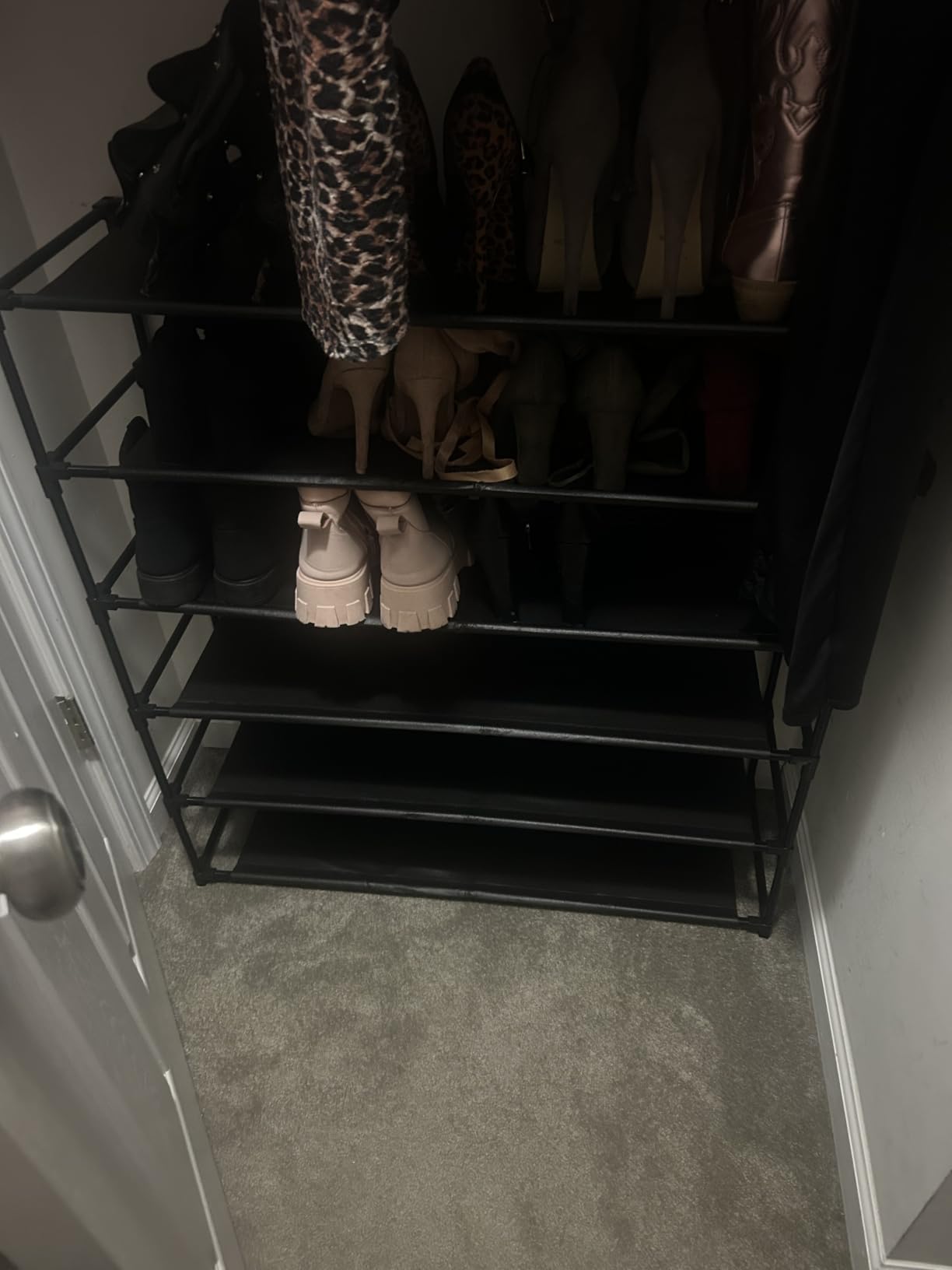 VTRIN 10 Tier Shoe Rack Tall Large Capacity Wide Shoe Organizer with Two Hooks Sturdy Metal Shoe Shelf for Entryway, Closet, Bedroom customer photo 1