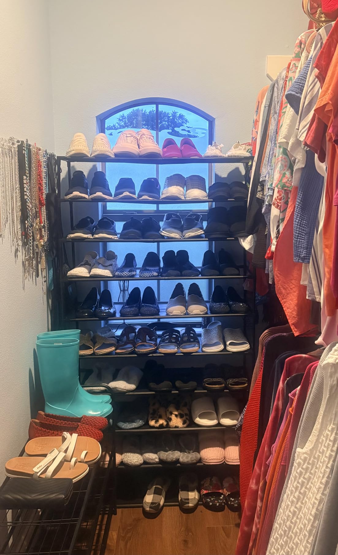 VTRIN 10 Tier Shoe Rack Tall Large Capacity Wide Shoe Organizer with Two Hooks Sturdy Metal Shoe Shelf for Entryway, Closet, Bedroom customer photo 2