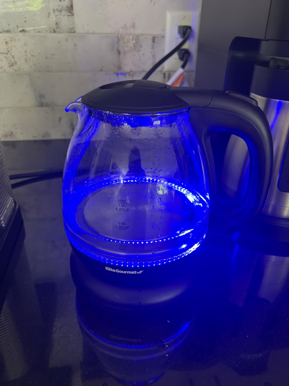 Elite Gourmet EKT3001 1L Digital Kettle, 304 Stainless Steel, Matte Black | Programmed Temperatures, Keep Warm Function, Cordless 360° Base, Auto Off & Audible Indicator customer photo 1