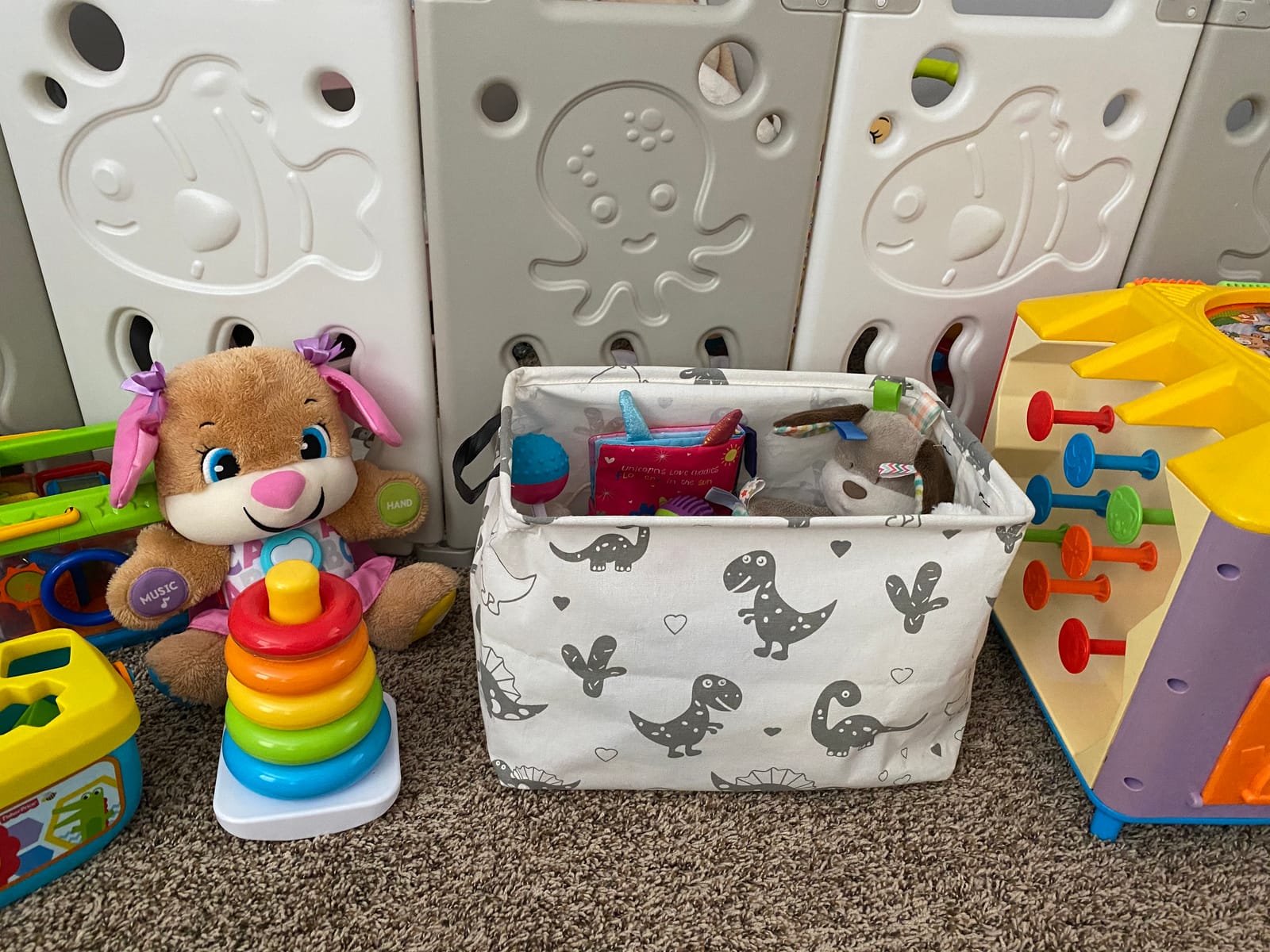 Rectangular Easter Baskets, Easket Basket for Kids.Bunny Easket Basket with Handles.Boys and Girls,Easter Bunny Eggs Decor,Toys,Books,Easter Gifts (Blue Easter) customer photo 2