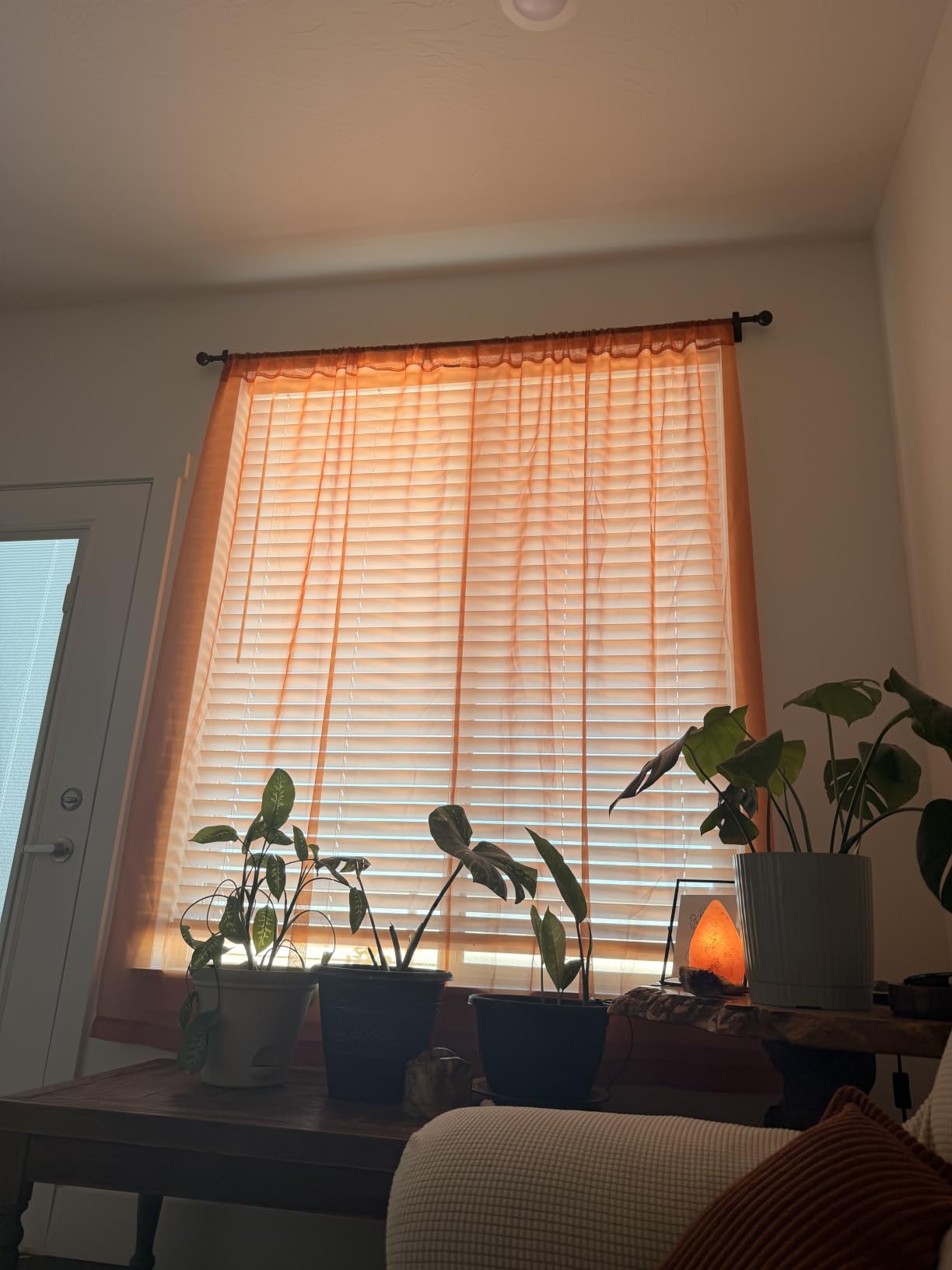 Chyhomenyc Taupe Sheer Curtains 84 Inches Long for Living Room, 2 Panels customer photo 1