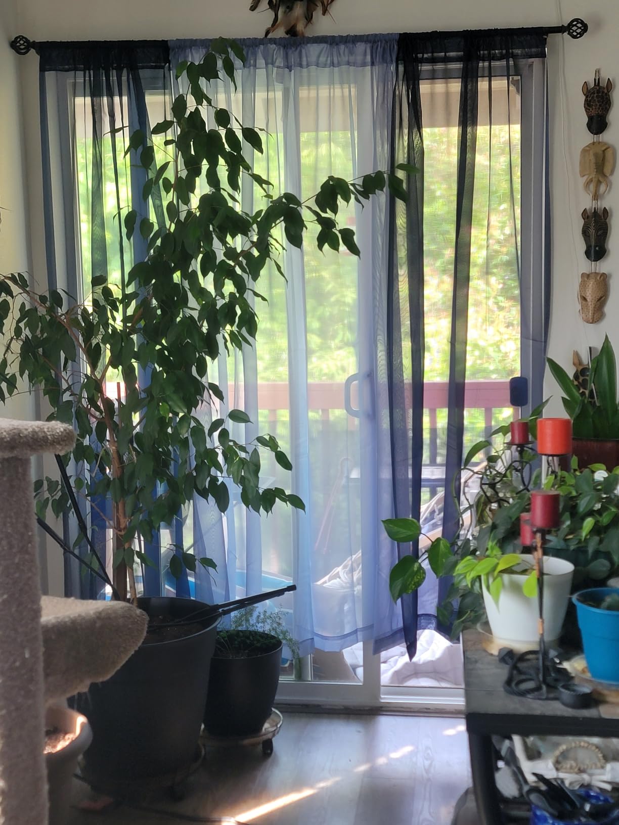 Chyhomenyc Taupe Sheer Curtains 84 Inches Long for Living Room, 2 Panels customer photo 2