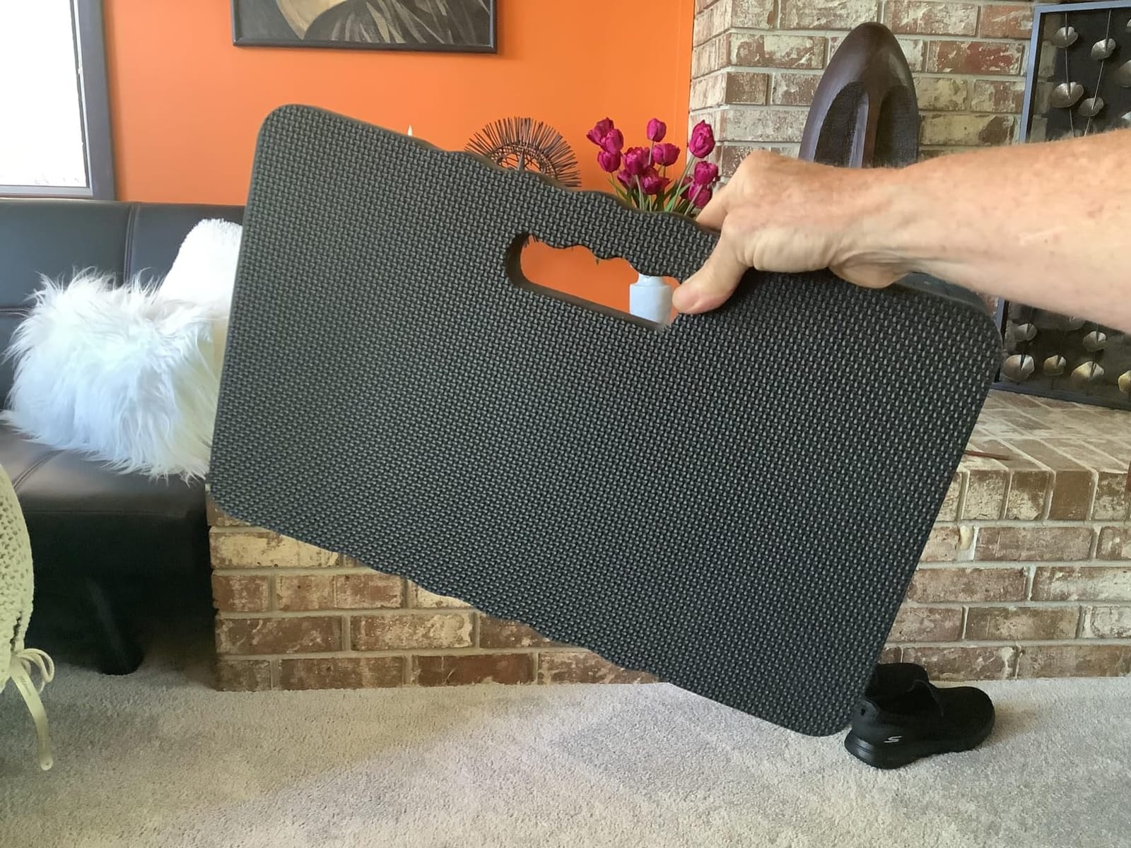 HOOPLE Extra Thick Kneeling Pad, Soft Foam Kneeling Cushion, Waterproof Gardening Knee Pads, Lightweight Knee Mat for Bathing, Workout Supplies, Exercise Yoga, Garden Work Gifts 17.5 x 11 x 1 in, Black customer photo 1