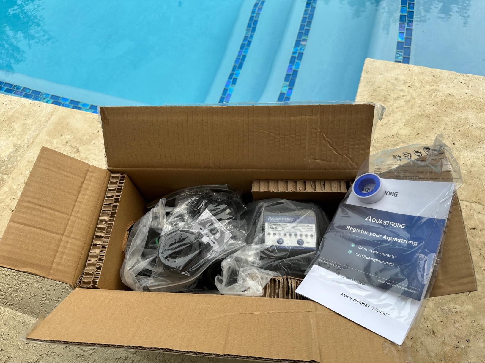 AQUASTRONG 3/4 HP Above Ground Pool Pump with Timer, 1.25