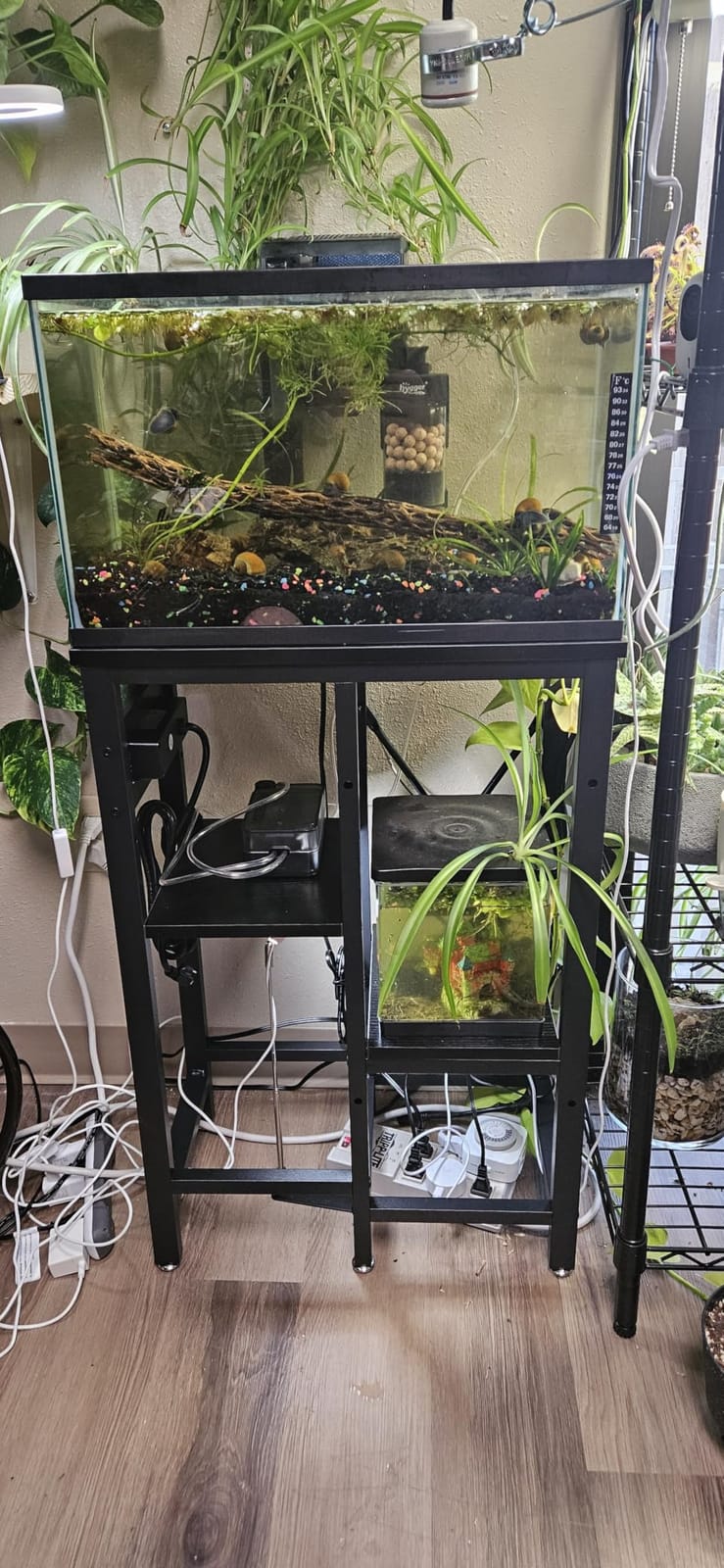 Bestier 20-29-37 Gallon Fish Tank Stand with Power Outlet, Rustic Brown customer photo 2