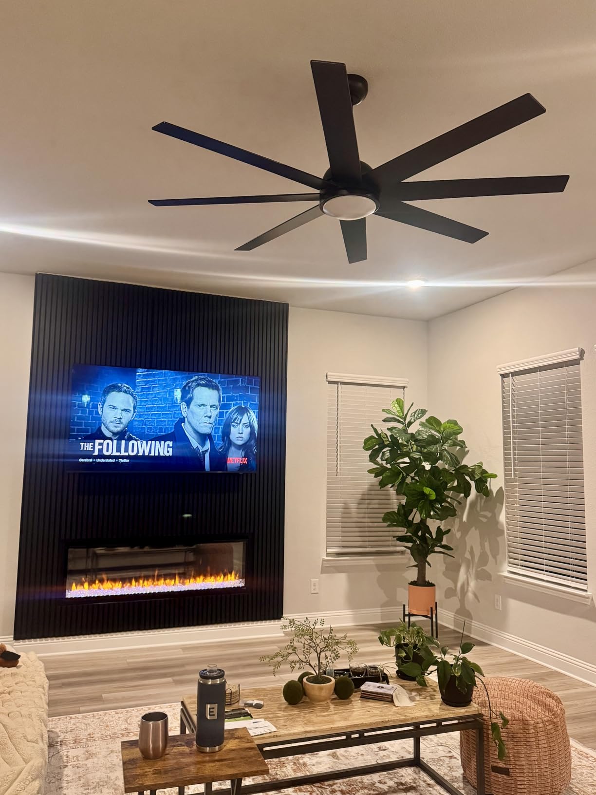 Fanbulous 65 Inch Black Ceiling Fans with 3CCT Lights and Remote, 6 Speeds, Quiet Reversible DC Motor, 24W LED, 8 Blades, Indoor/Outdoor, for Living Room Bedroom Patio customer photo 2