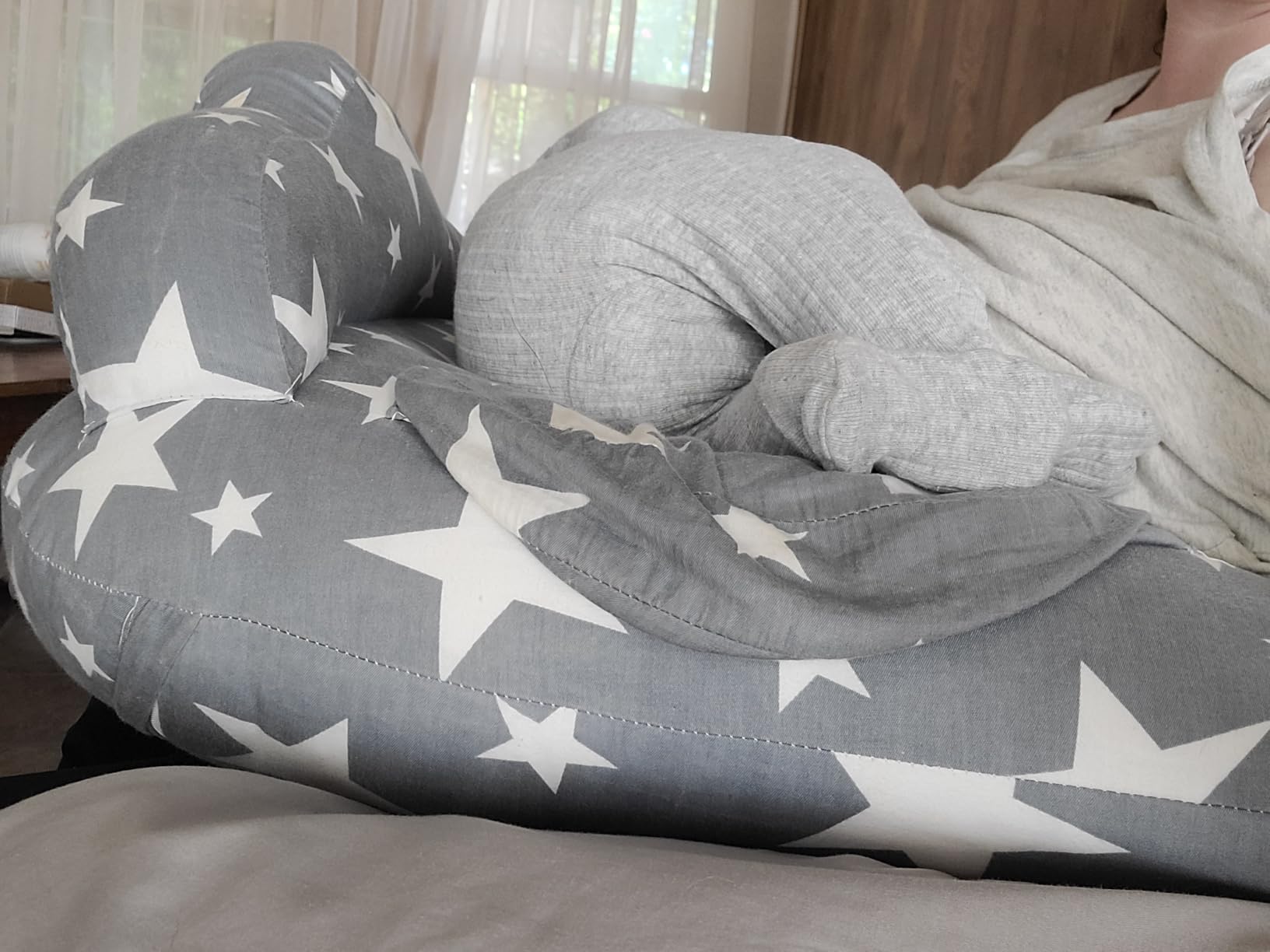 Chilling Home Nursing Pillow Adjustable, Pillow for Breast Feeding Bottle Feeding, Large Size More Support for Mom, Breastfeeding Essentials, Removable Cover customer photo 1