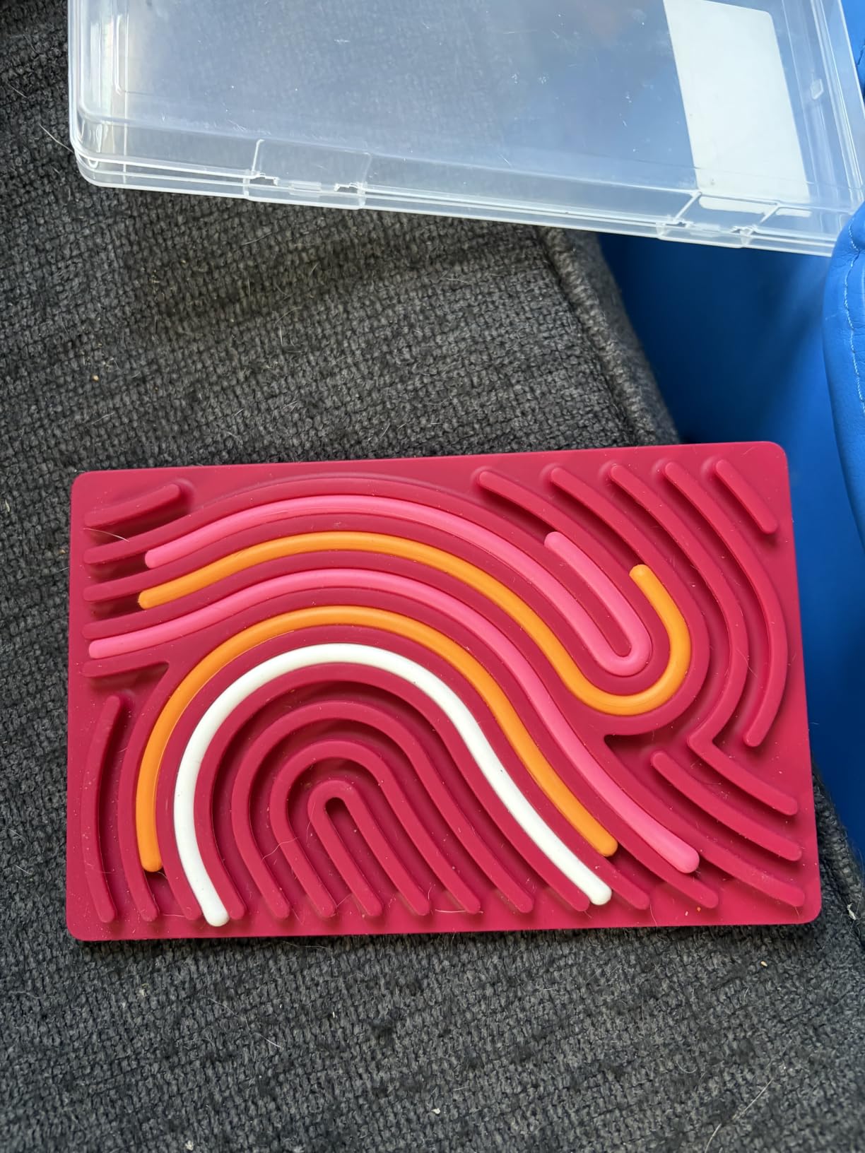 Pushpeel Sensory Activity Board: Silicone Fidget Toy for Calming, Stress, Anxiety, ADHD & Autism | Silent, No Mess | Kids 3+ & Adults | Includes Portable Travel Bag & 11 Strings customer photo 2