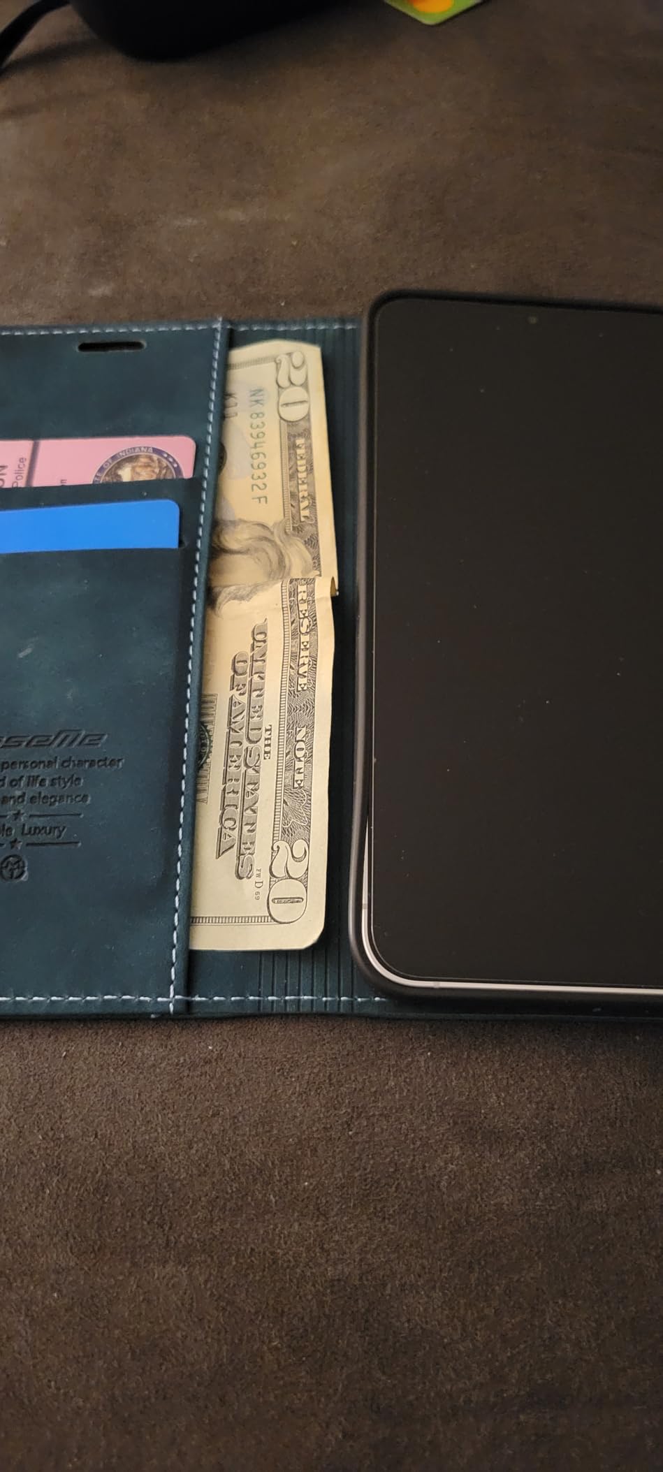 for Samsung Galaxy S24 Case, Flip Wallet Leather Case with Card Holder Magnetic Closure Shockproof Kickstand Protective Phone Cases Cover for Galaxy S24 5G 6.2 Inch,Black customer photo 2