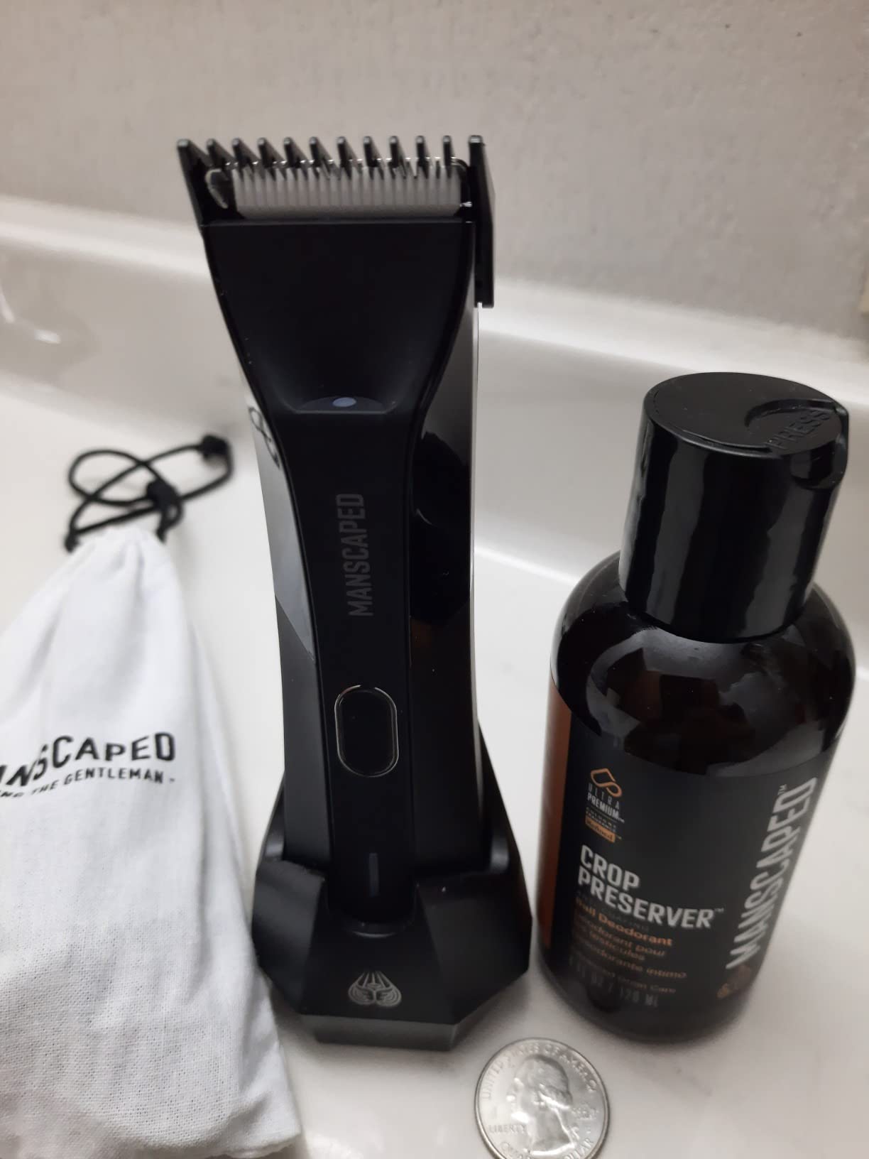 MANSCAPED The Lawn Mower 4.0 PRO - Groin & Body Hair Trimmer | Updated SkinSafe Trimmer Blade, Waterproof Wet/Dry Groomer, USB-C & Wireless Charging, Men's Ball Shaver with Travel Lock customer photo 1