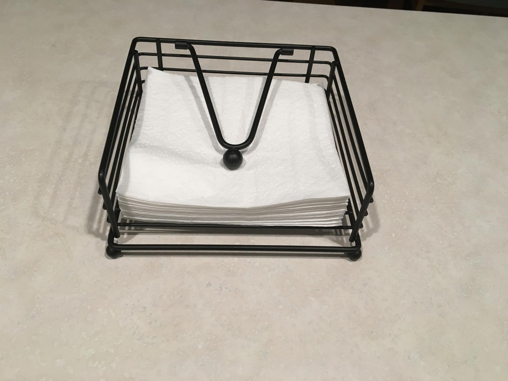 LAIHIFA Napkin Holder for Table & Kitchen - Modern Flat Napkin Dispenser for Home & Outdoor Dining, Paper Napkin Holders with Weighted Arm for Easy Access - Keep Your Dining Area Tidy and Organized customer photo 1