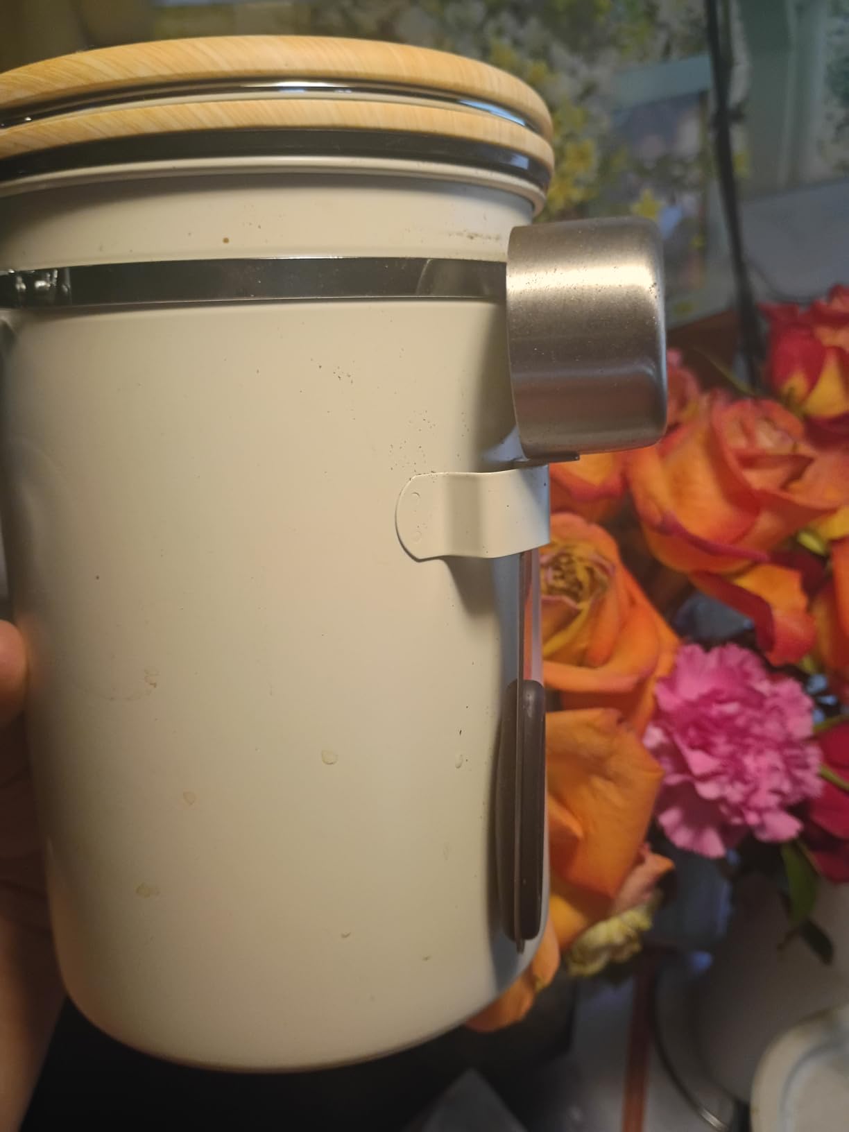 Veken Coffee Canister with Window, Airtight Stainless Steel Container, 22OZ customer photo 2