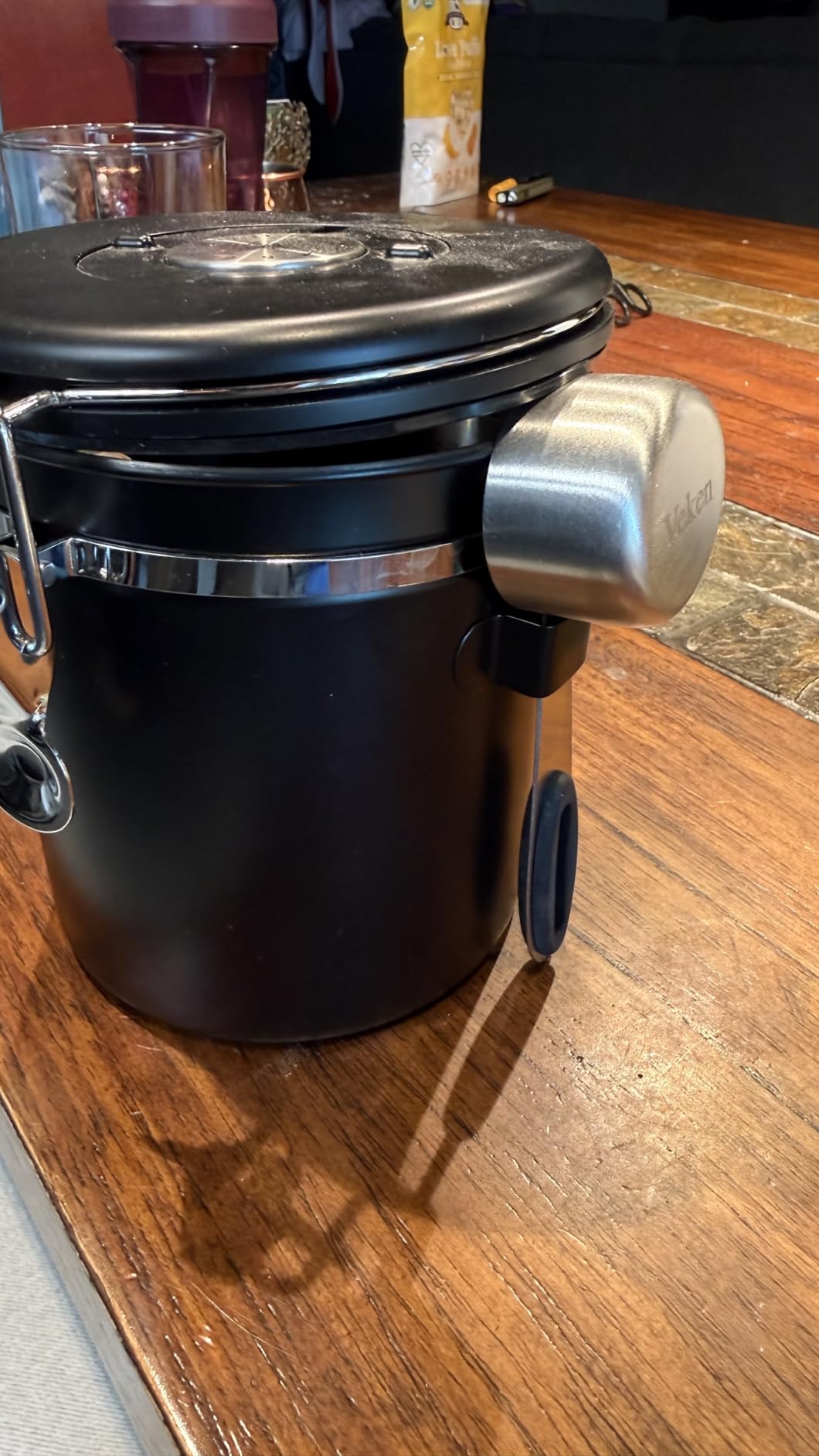 Veken Coffee Canister with Window, Airtight Stainless Steel Container, 22OZ customer photo 2