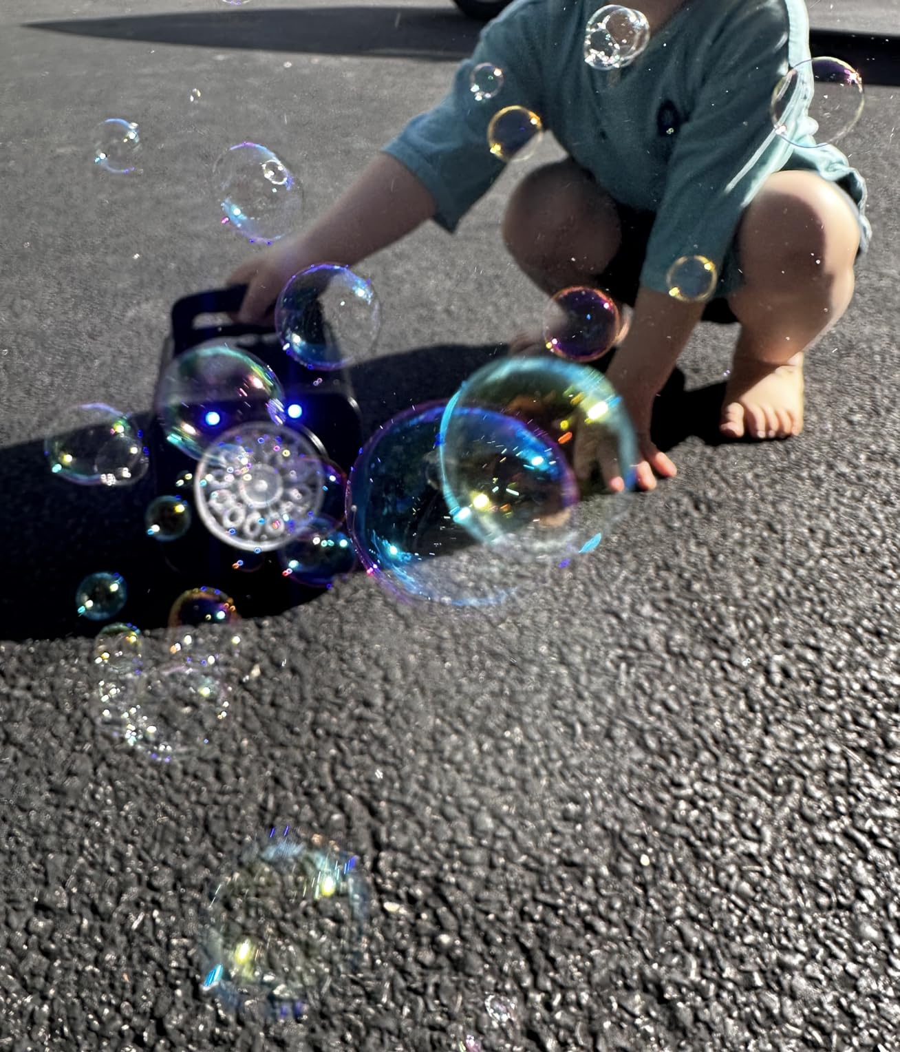 Bubble Machine Automatic Bubble Blower for Kids: Battery Operated Bubble Maker for Toddlers 1-3 | 20000+ Bubbles Per Min Contain 6 AA Battery | Outdoor Toys for Parties Birthday Wedding customer photo 2