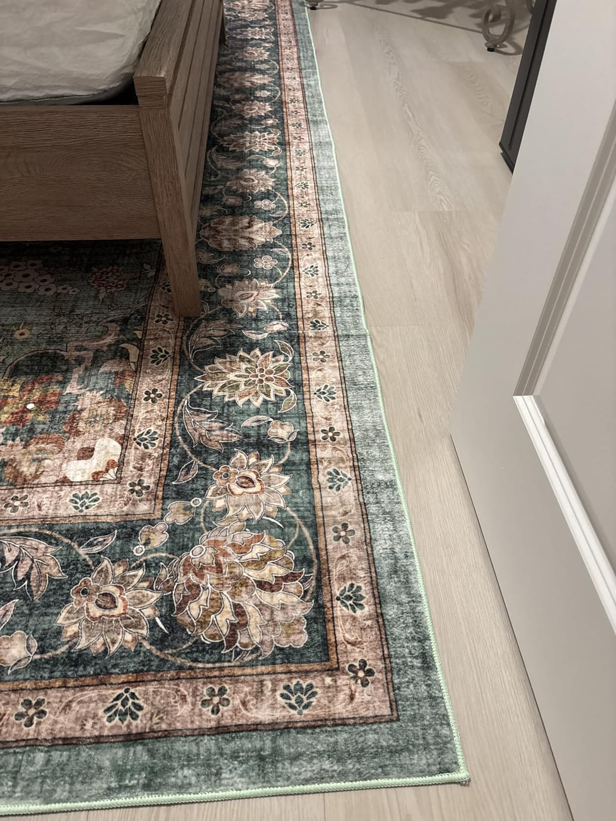 Washable 6x9 Rug Living Room: Non-Slip for Dog Cat Household Forest Green customer photo 2