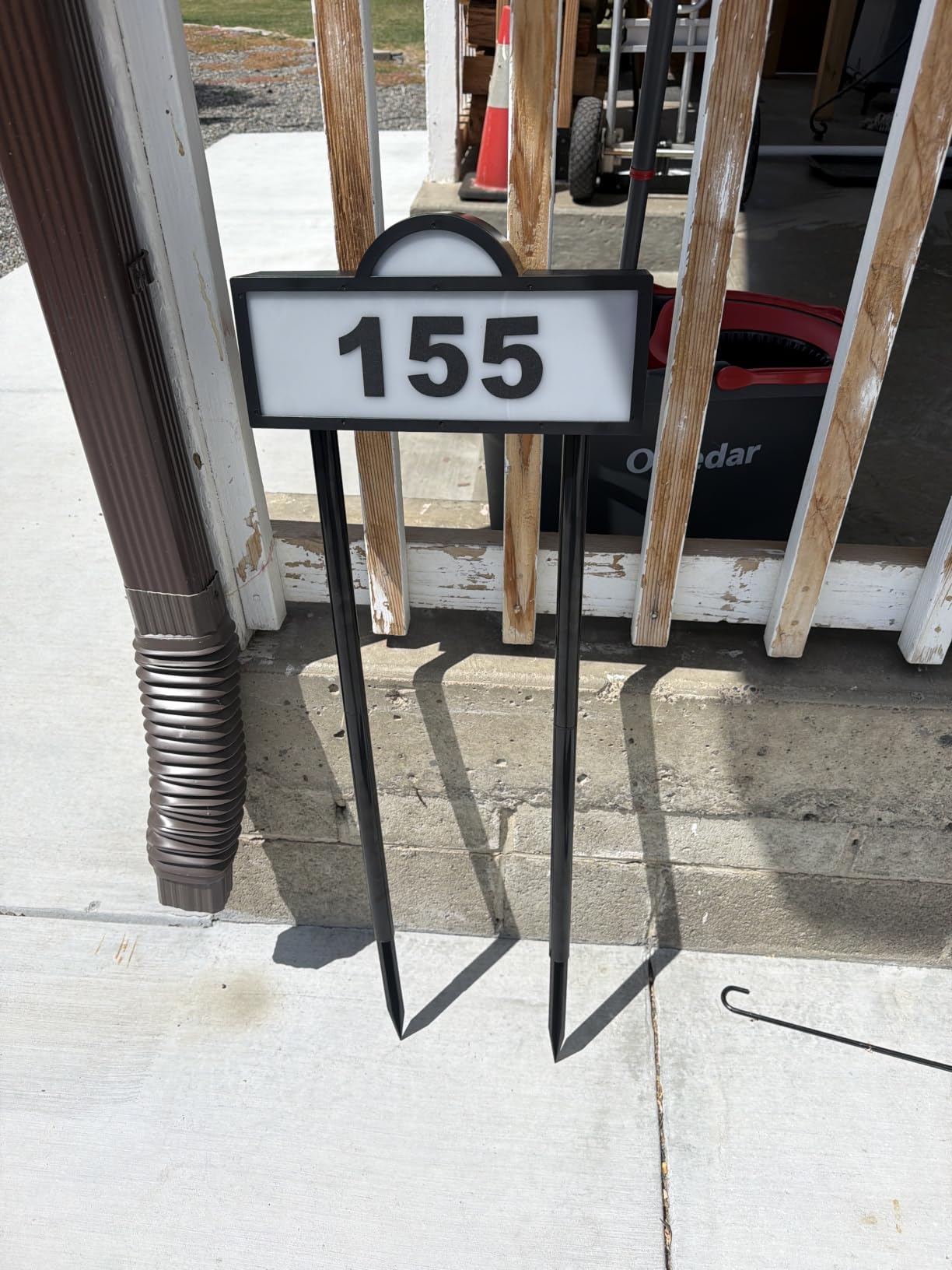 Solar Address Sign with Warm/Cold White, Solar Address Signs for Yard customer photo 1