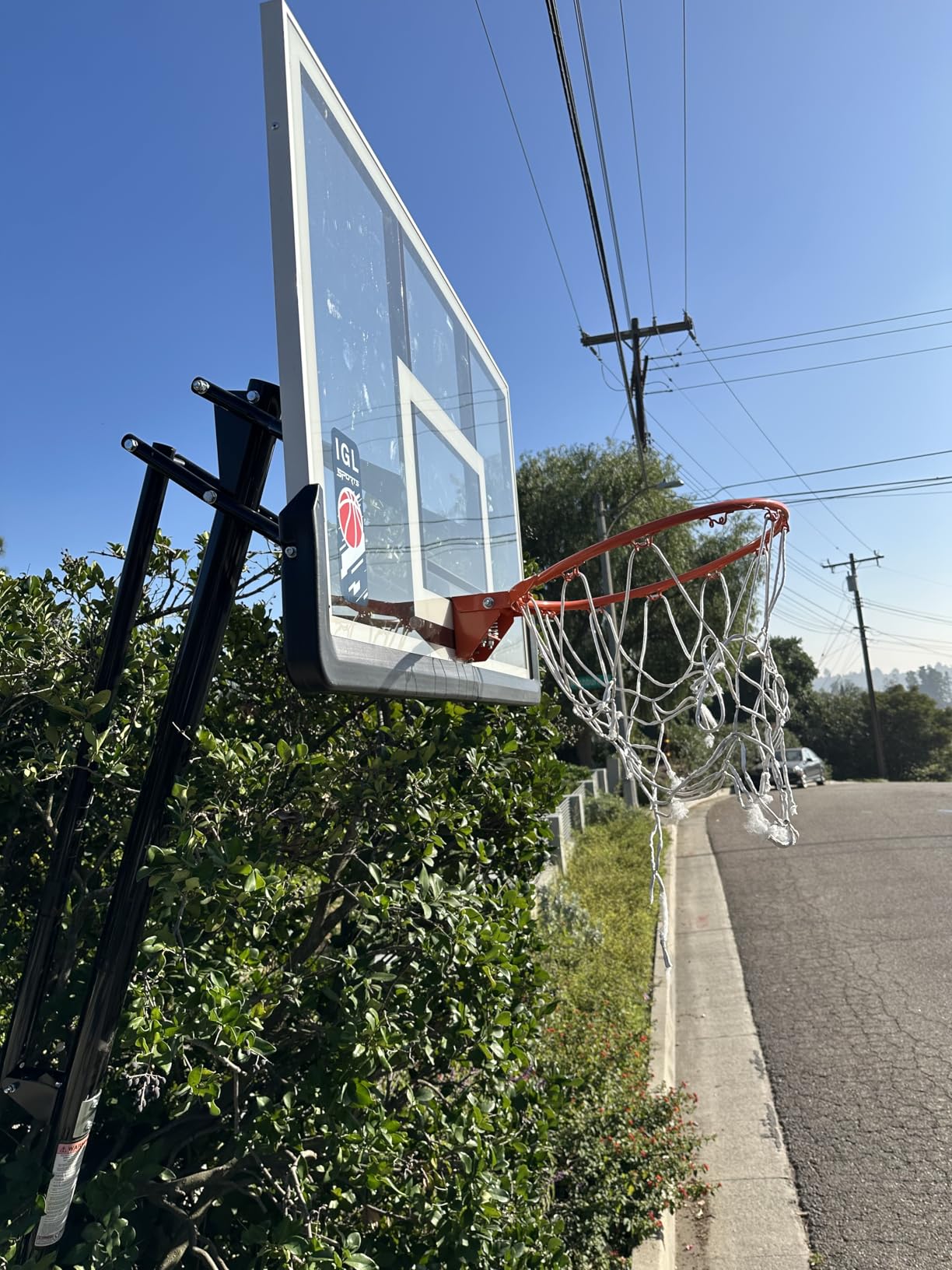 IGL Basketball Hoop Outdoor with 52 Inch Shatterproof Backboard, 10FT Height Portable Basketball Hoop Outdoor, Adjustable Basketball Goal System customer photo 2