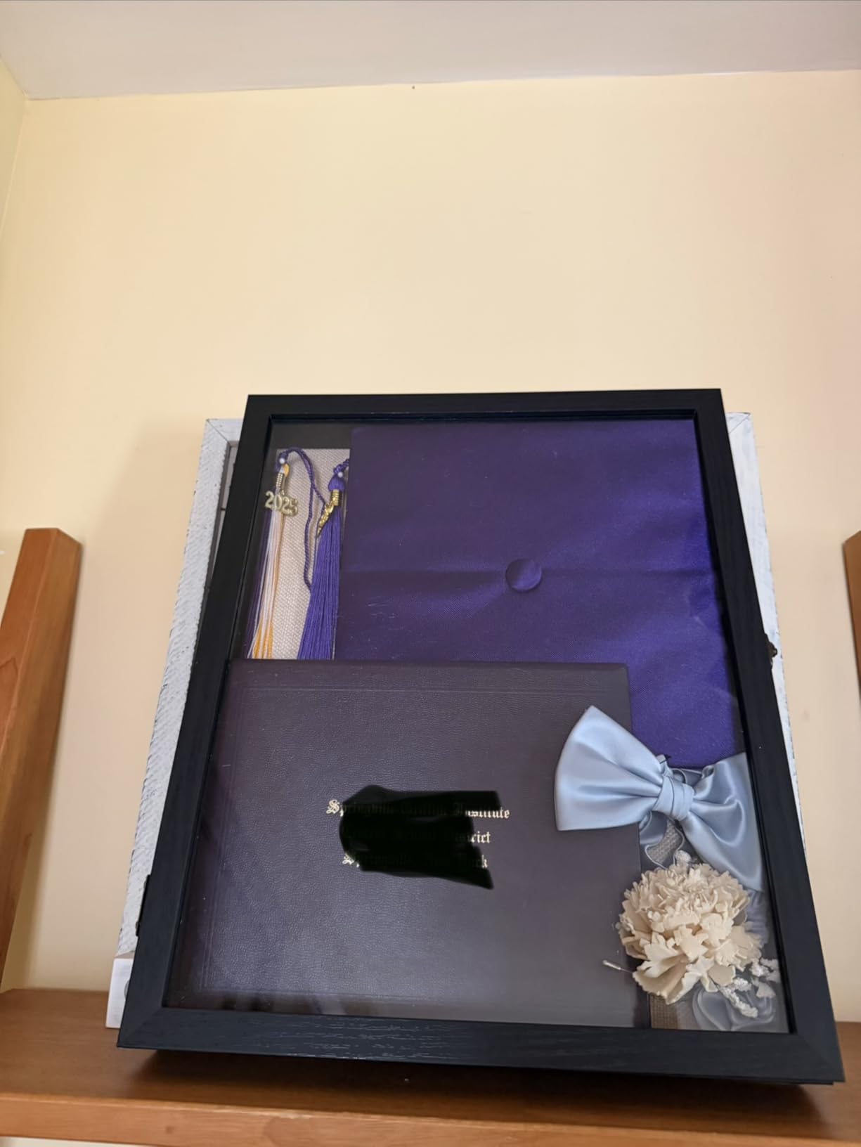 Graduation Shadow Box Frame 13x16,Black customer photo 1