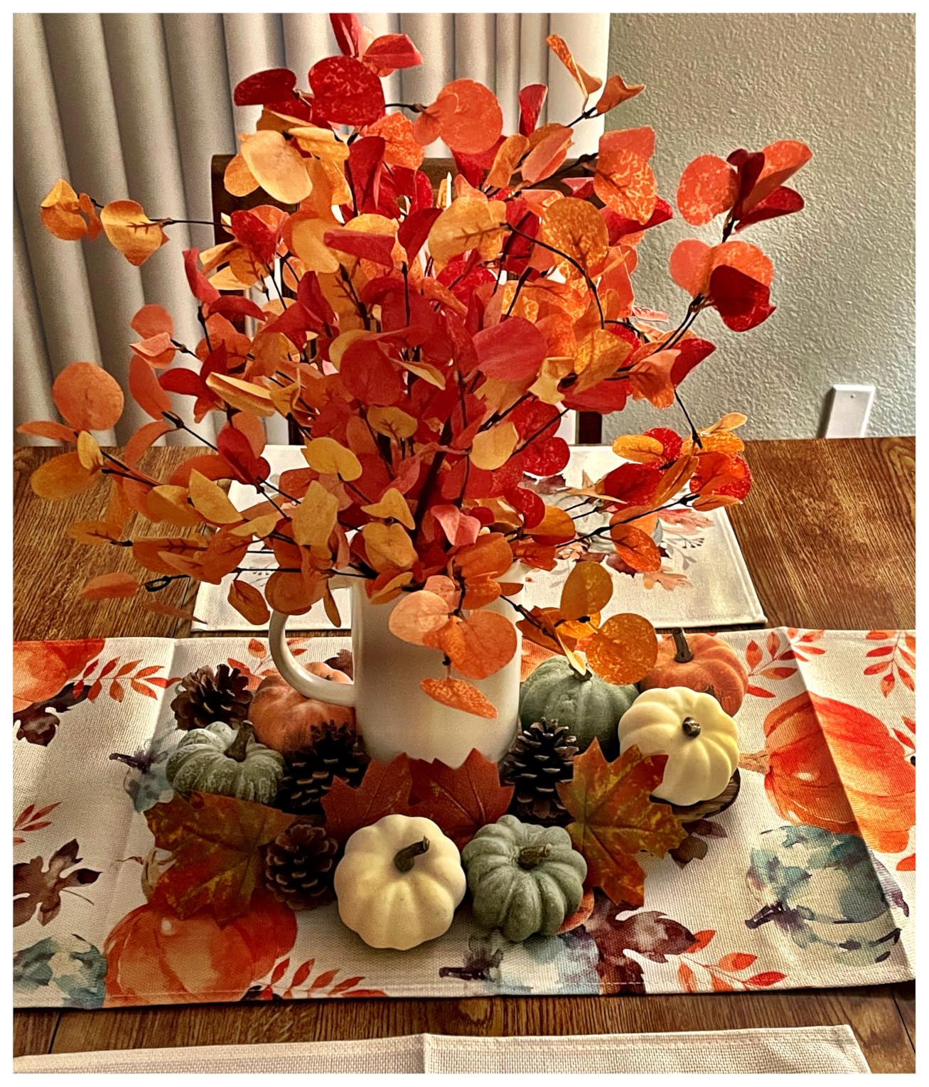 10Pcs Fake Pumpkins Fall Thanksgiving Decorations,Orange Plastic Pumpkins Home Decor, Artificial Mini Pumpkin for Decorating Autumn Harvest Outdoor Indoor Fall Decor Centerpiece Table Decorations customer photo 1