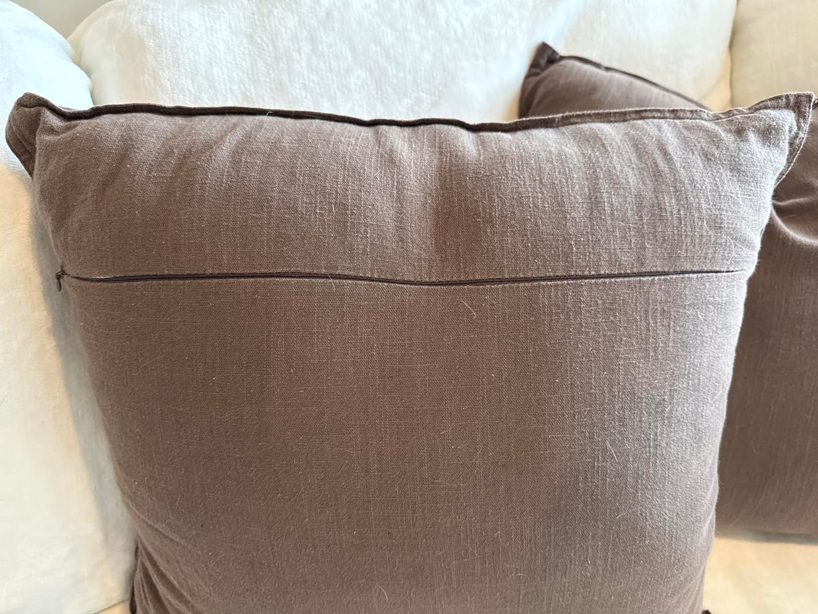 MIULEE Decorative Euro Sham Pillow Covers 26x26 Natural Beige | Boho Farmhouse Neutral Couch Throw Pillows for Bed, Pack of 2 Accent Modern Pillowcases, Sofa Livingroom Home Decor customer photo 1