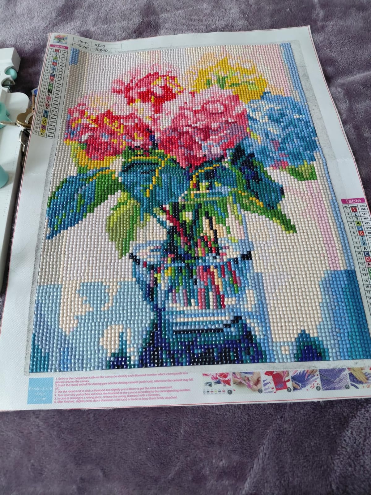 Hydrangea Diamond Painting Kits for Adults,Flowers Diamond Art 12x16inch customer photo 1