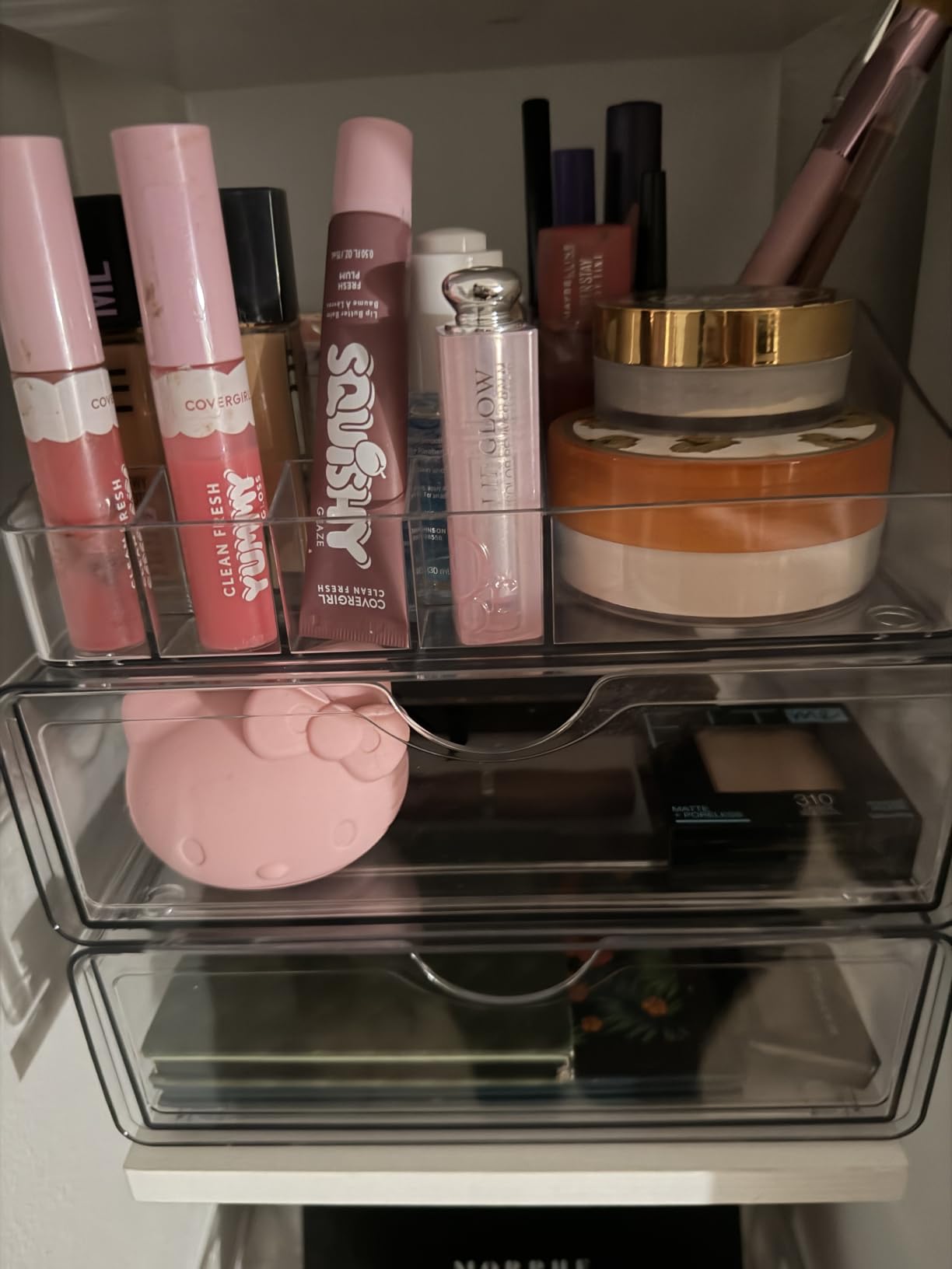 Vtopmart 3 Tier Clear Makeup Organizer with 2 Drawers customer photo 2