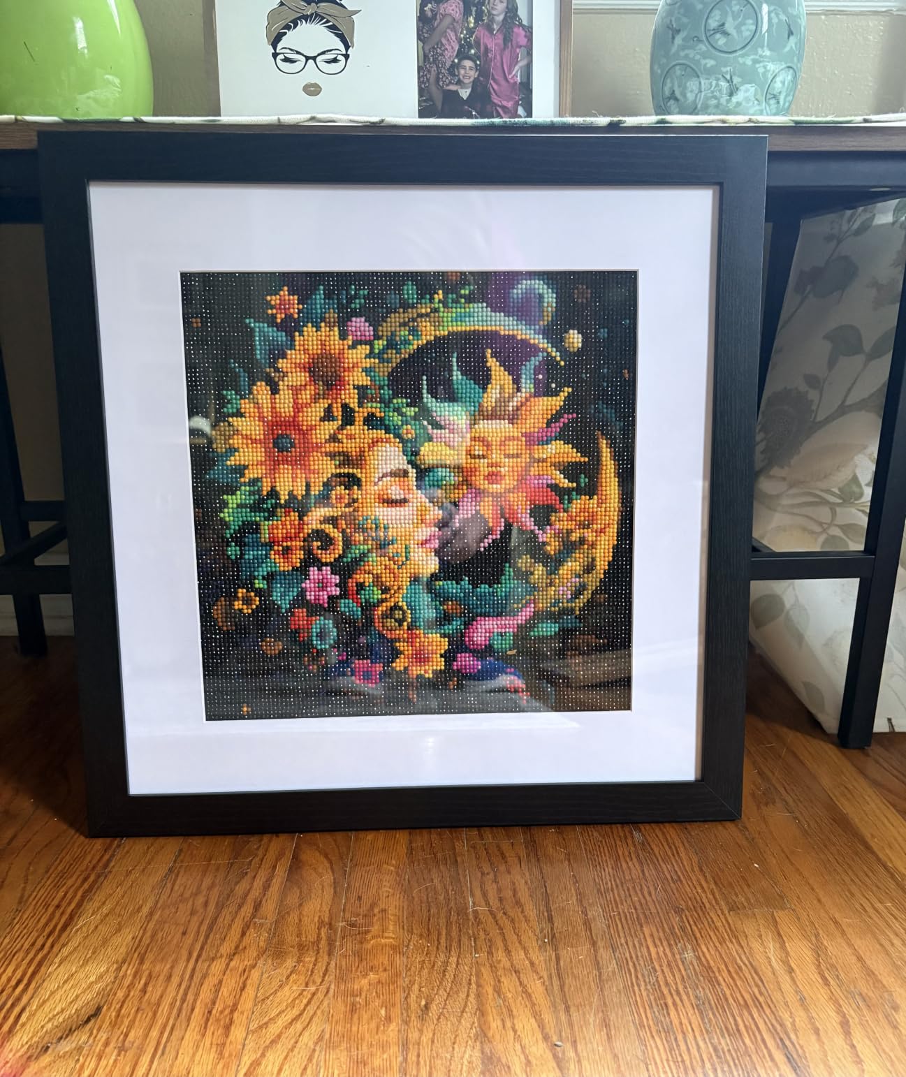 Diamond Painting Kits for Adults - Daisy Diamond Art Kits for Adults Beginner, Inspirational DIY Full Drill Diamond Dots Paintings with Diamonds 5D Gem Art and Crafts Home Wall Decor 16x12inch customer photo 2
