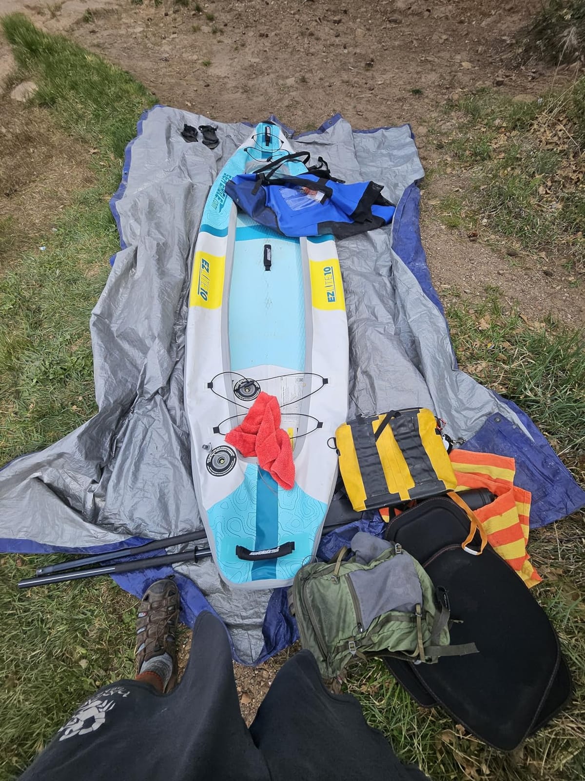 Sea Eagle EZLITE 10 Ultralight, All Woven, Drop Stitch, Rigid, High Performance, Easy Setup, 10' Solo Inflatable Kayak w/Backpack, Seat Paddle and Adjustable Footrests customer photo 1