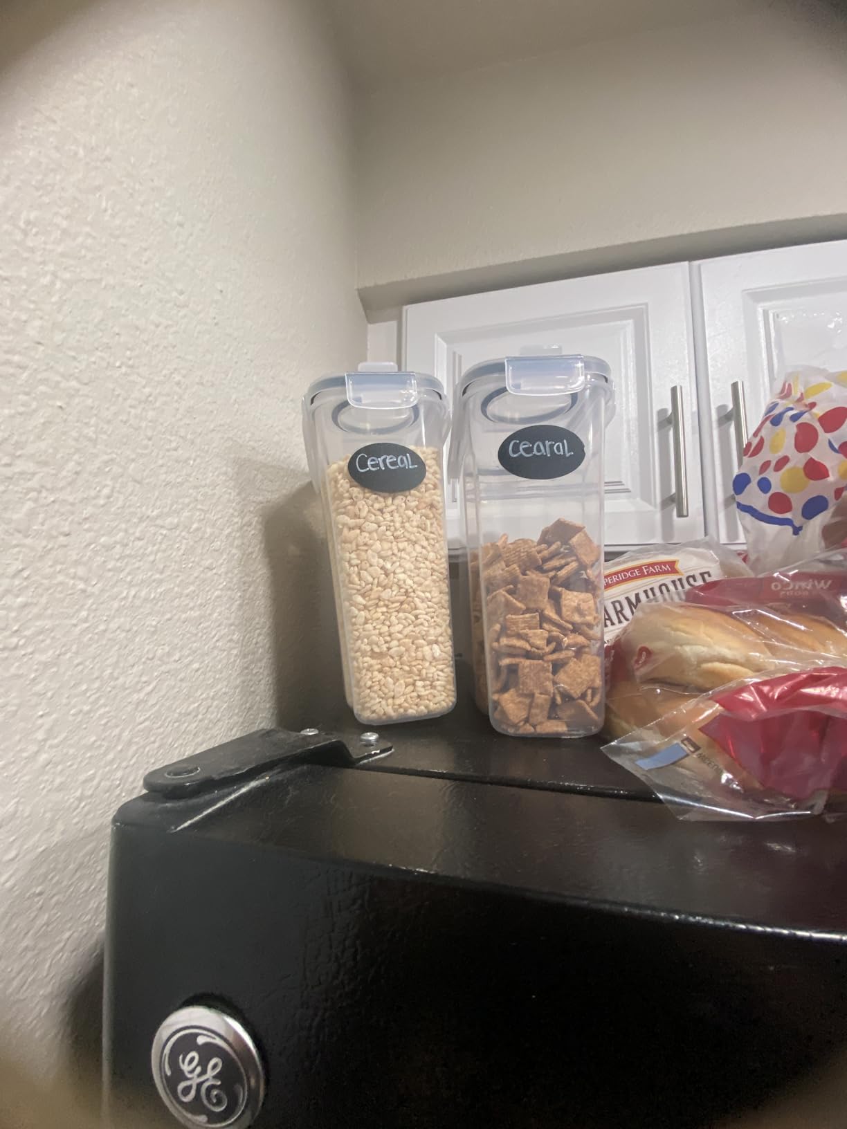 DWËLLZA KITCHEN Cereal Containers Storage 3 Pack 135 fl. oz Cereal Dispenser Countertop, Airtight Food Storage Containers for Pantry Organization and Storage, Bpa-Free with Marker & Labels customer photo 2