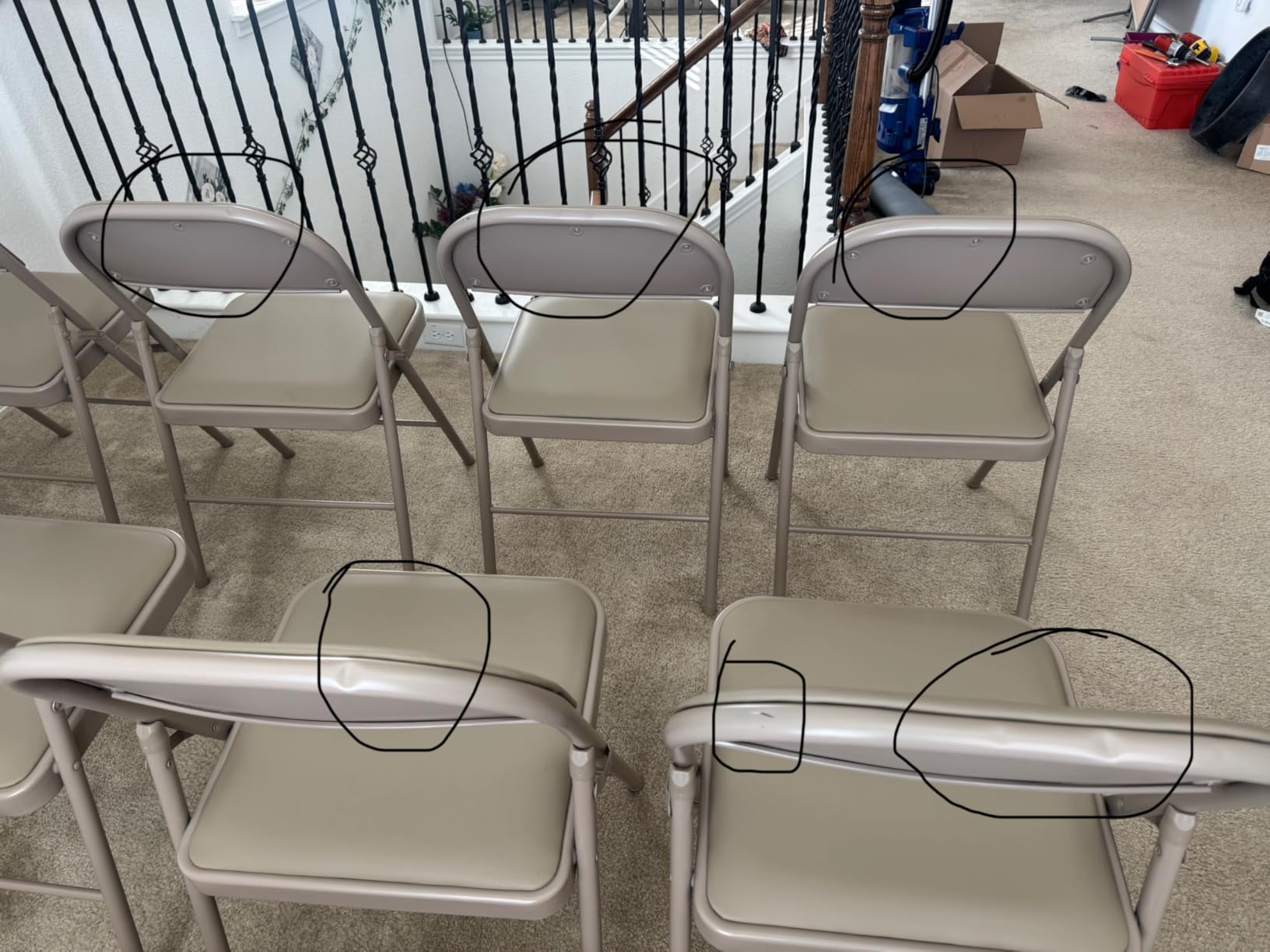 Sweetcrispy Foldable Chairs 12 Pack, Padded Folding Chairs customer photo 2