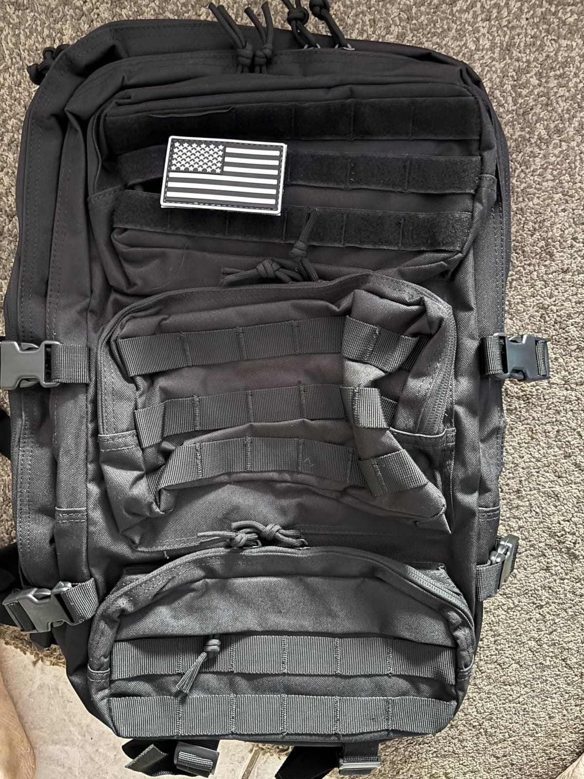 50L Military Tactical Backpack Large Day Backpack for Men Molle Army 3 Days Assault Pack Bug Out Bag Water Resistant and Heavy Duty Hiking Treeking Rucksack - Black customer photo 1