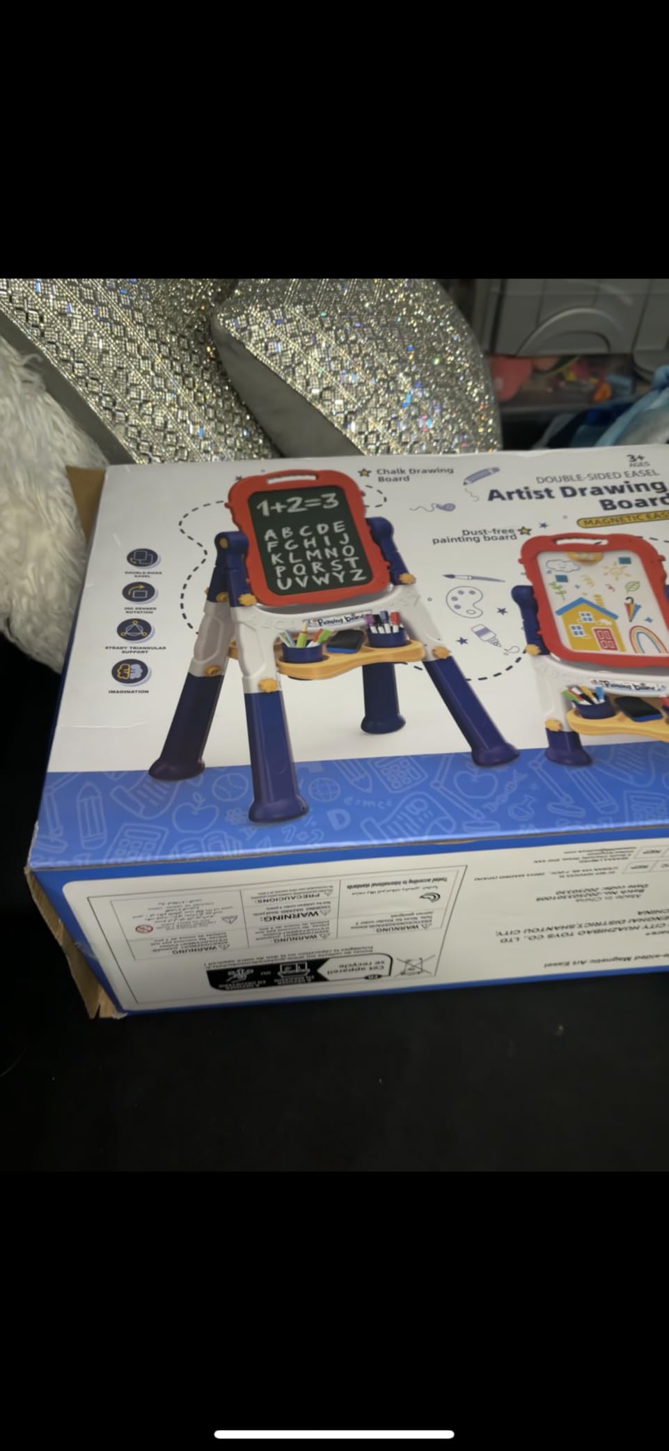 Kids Easel Toddlers Double-Sided Drawing Board Toys 3 4 Year Birthday Gifts customer photo 2