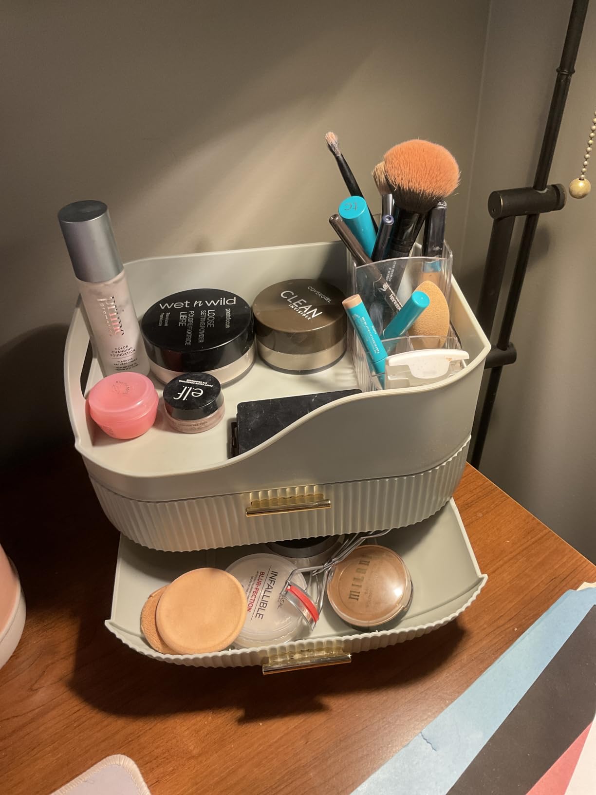 Pajiriona Makeup Organizer with Drawers, Green Skincare Organizer for Vanity, Storage Box with Handle, Large Cosmetic Display Case for Dresser, Bathroom Countertop customer photo 2
