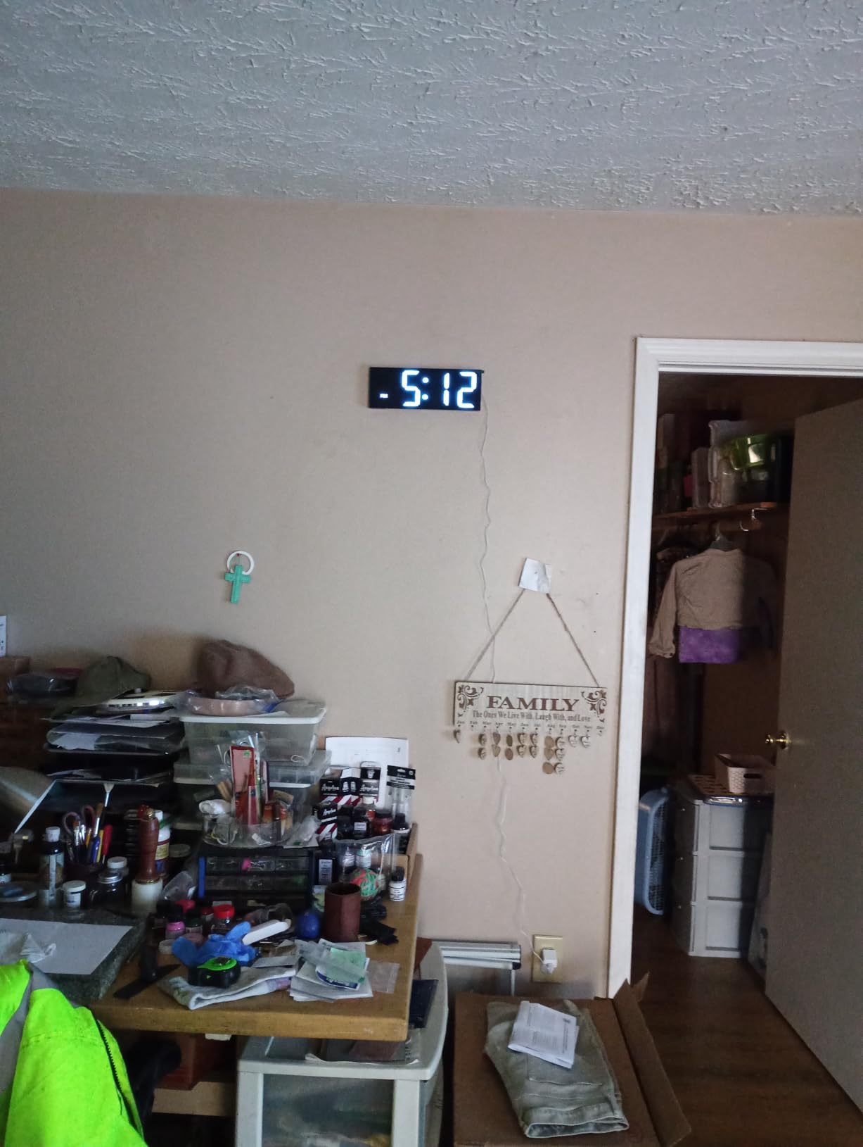 JALL Digital Wall Clock with Big LED Numbers for Classroom, Wall Clock with 8 RGB Colors for Senior, Digital Clock with Auto DST, Night Light for Bedroom (Black) customer photo 1